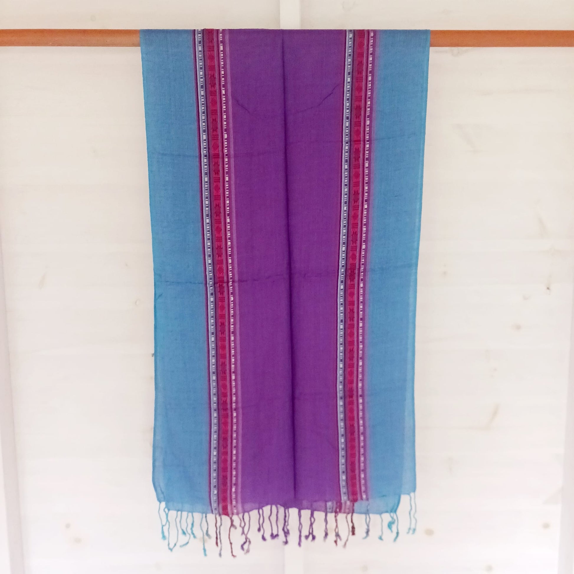 Indian Varanasi Scarves | Blue & Purple