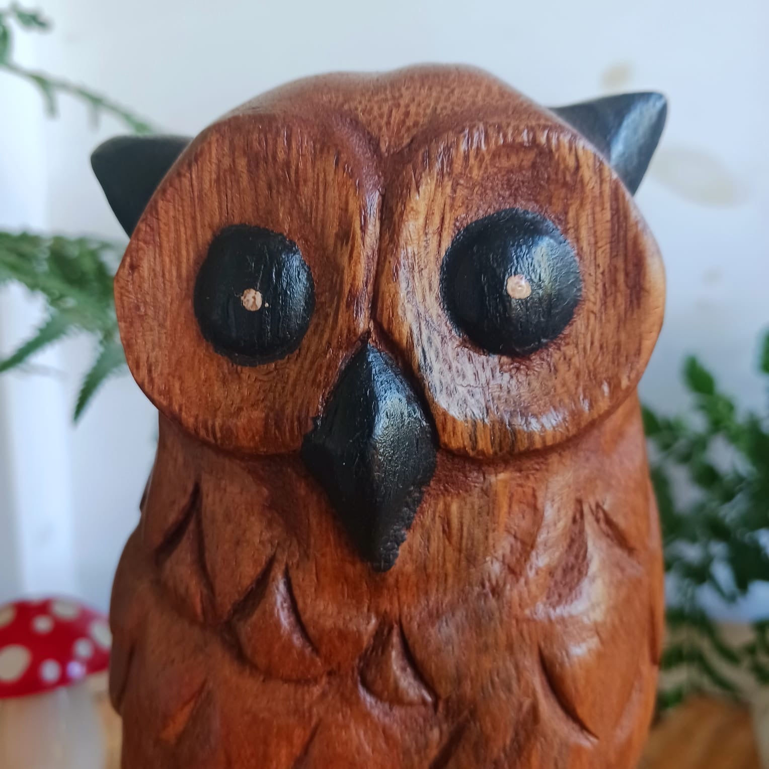 Wooden Hand Carved Owl