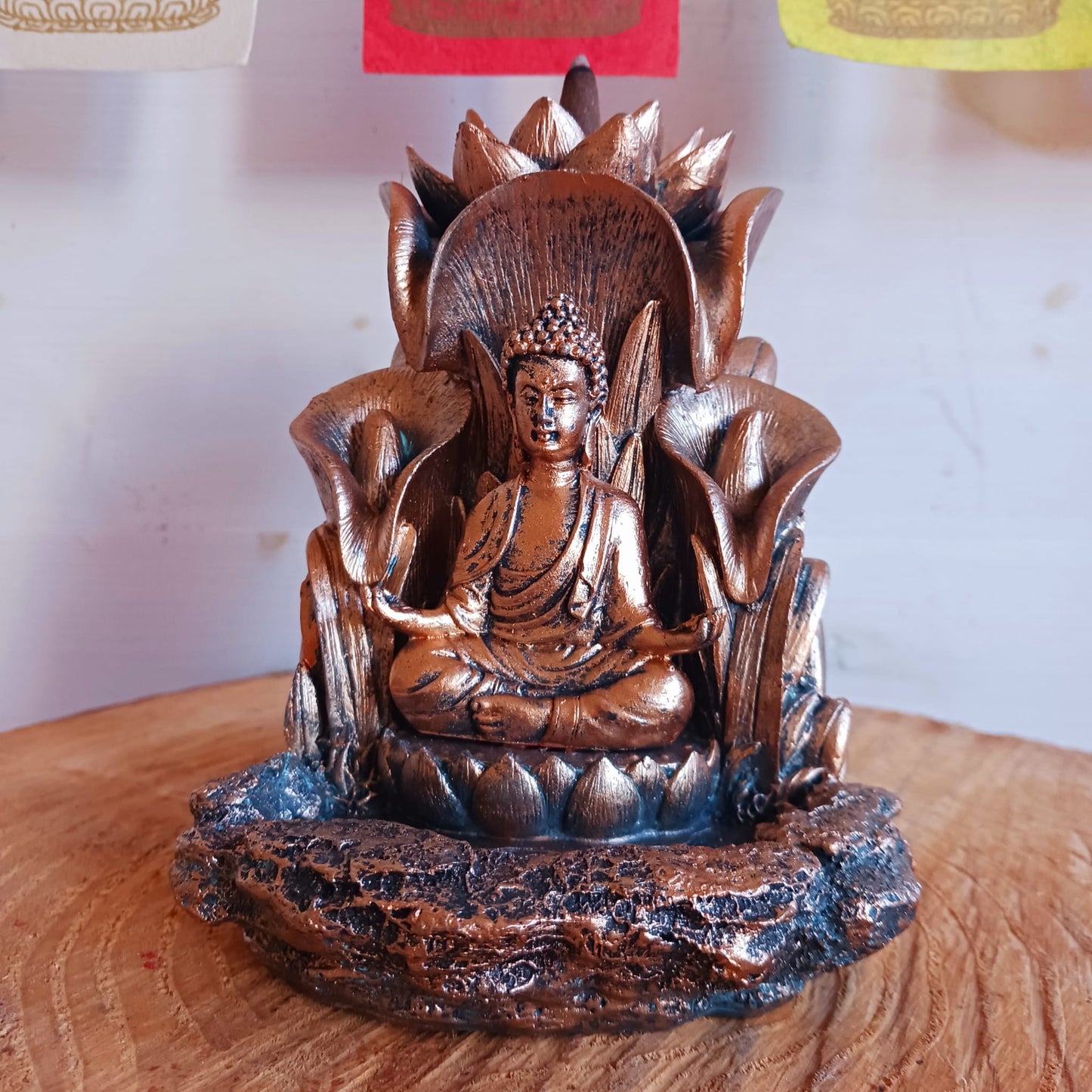 Buddha Backflow Incense Burner | Bronze Finish