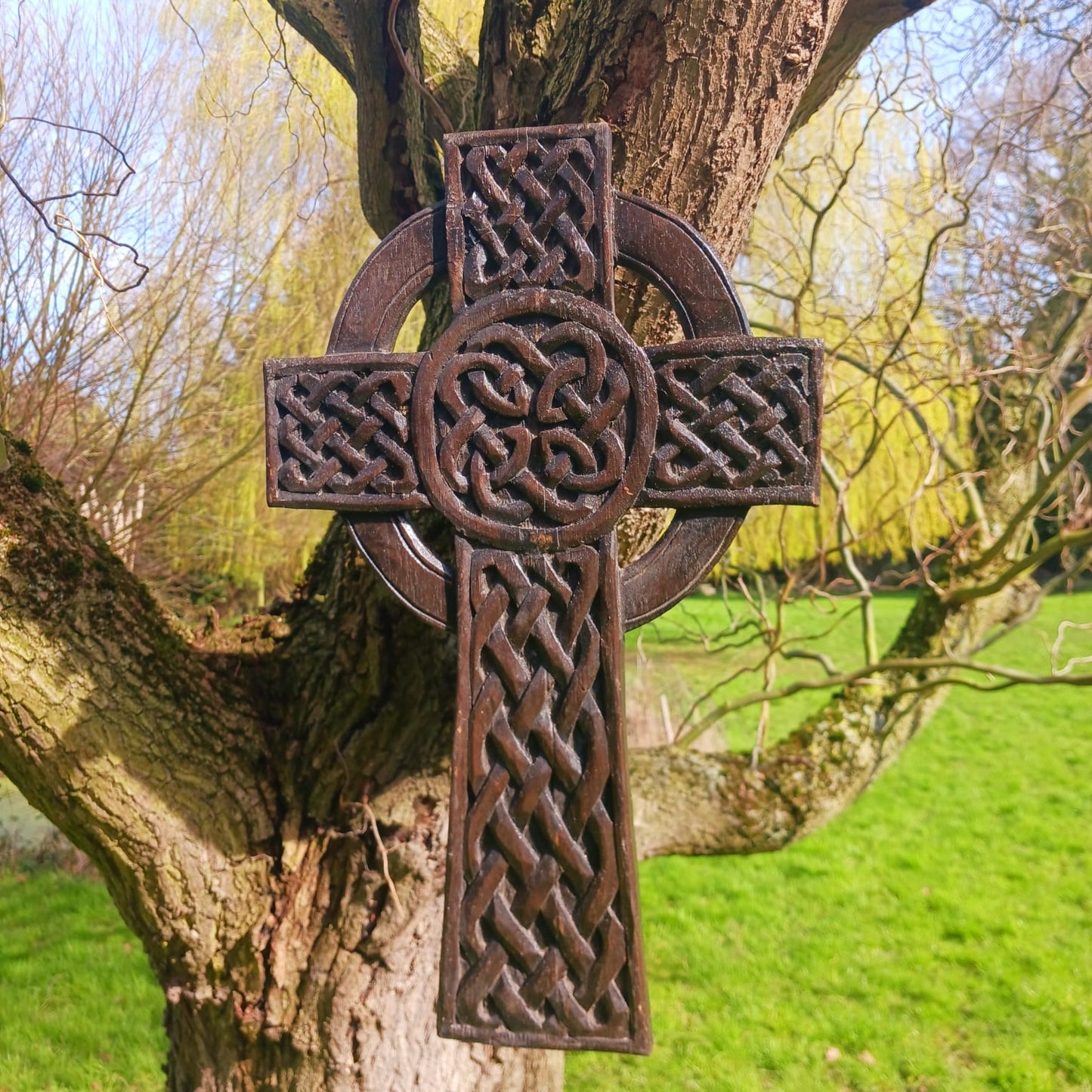 Long Wooden Celtic Cross