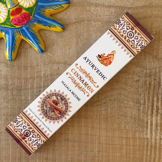 Transform Your Space with Ayurvedic Cinnamon Masala Incense Sticks

Ayurvedic cinnamon incense sticks with warm grounding aroma. Ideal for meditation, relaxation, yoga and spiritual cleansing.