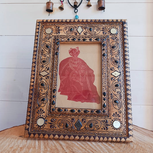 Traditional Hand Painted Indian Photo Frame