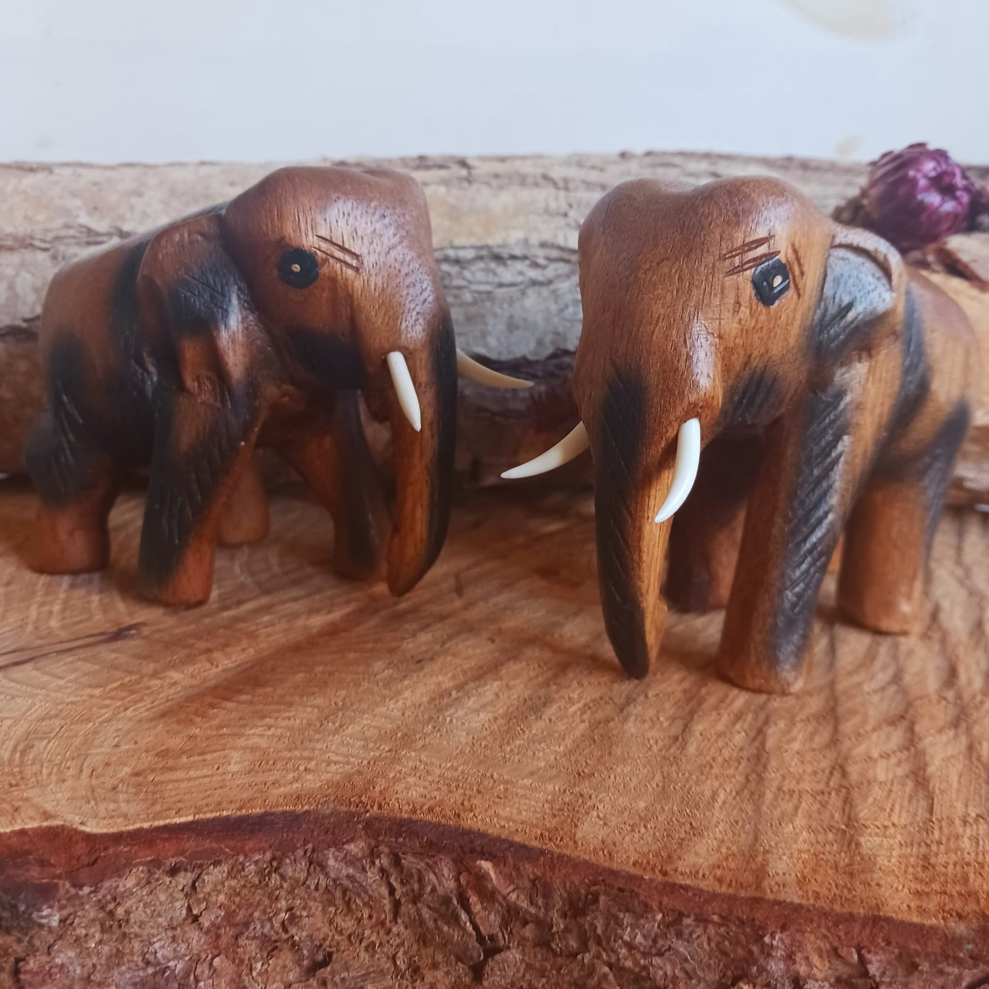 Hand carved wooden Elephant Ornament | Small