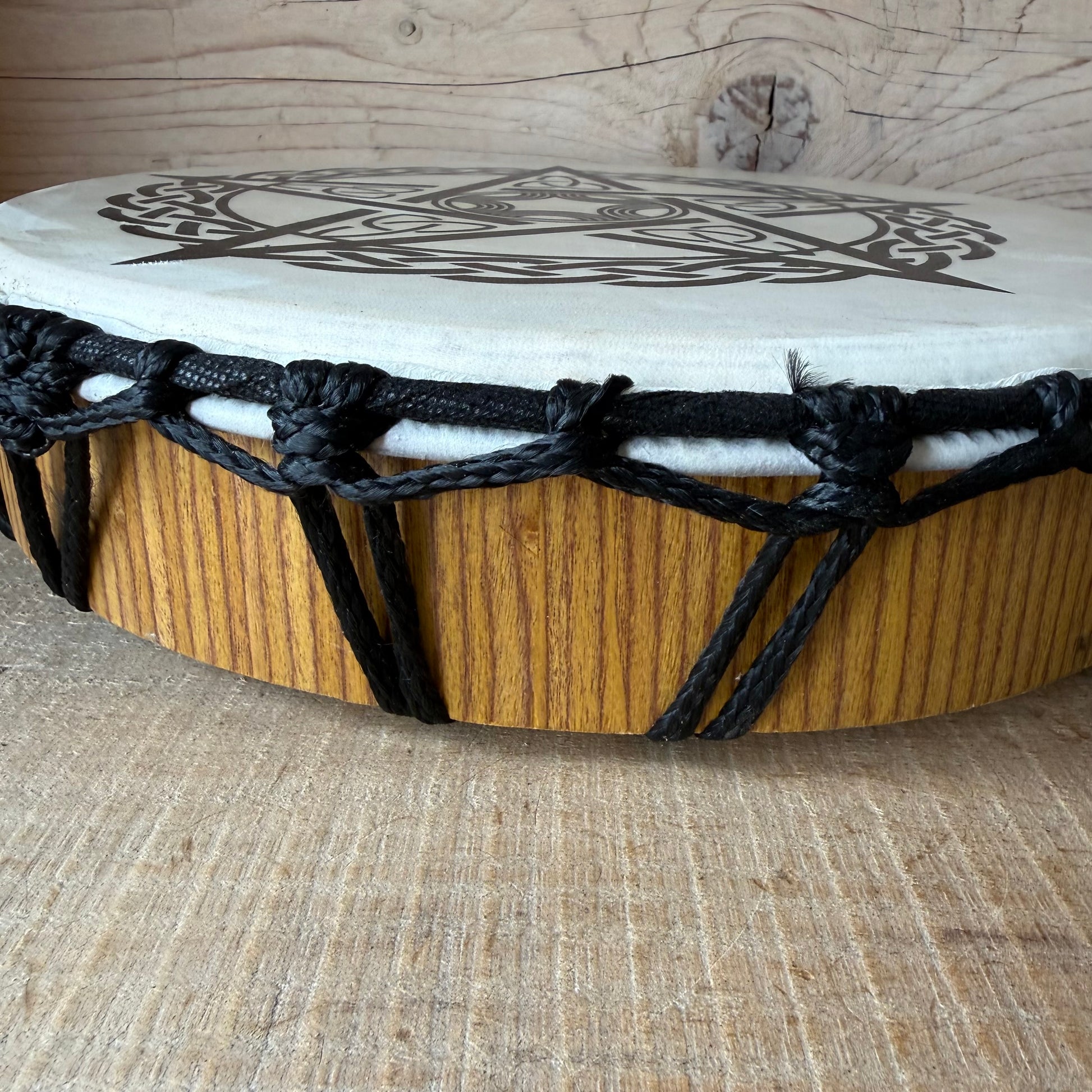 Medium Pentacle Shamanic Drum – Sacred Pagan Ritual & Meditation Drum