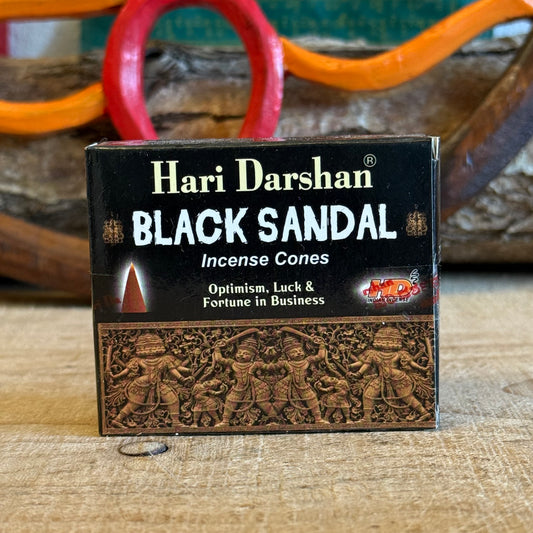 Create a calm and easygoing vibe with Hari Darshan’s Meditation Incense Cones. These black sandalwood cones fill your space with a soothing aroma that’s ideal for meditation or just unwinding. Let their gentle fragrance help you find your center and embrace a peaceful state of mind.

10 Cones Per Box&nbsp;