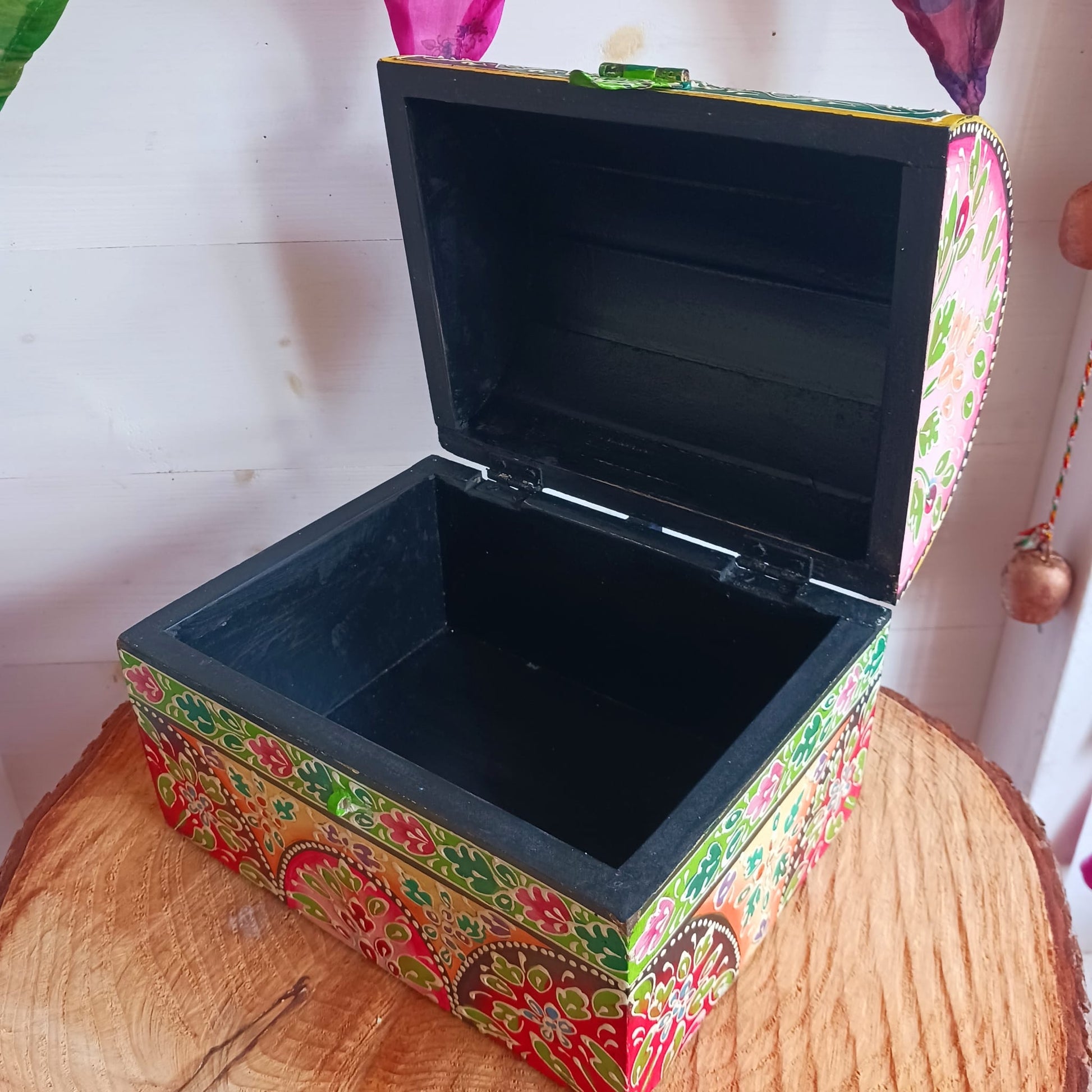 Hand painted Domed Jewellery Box | Trinket Box