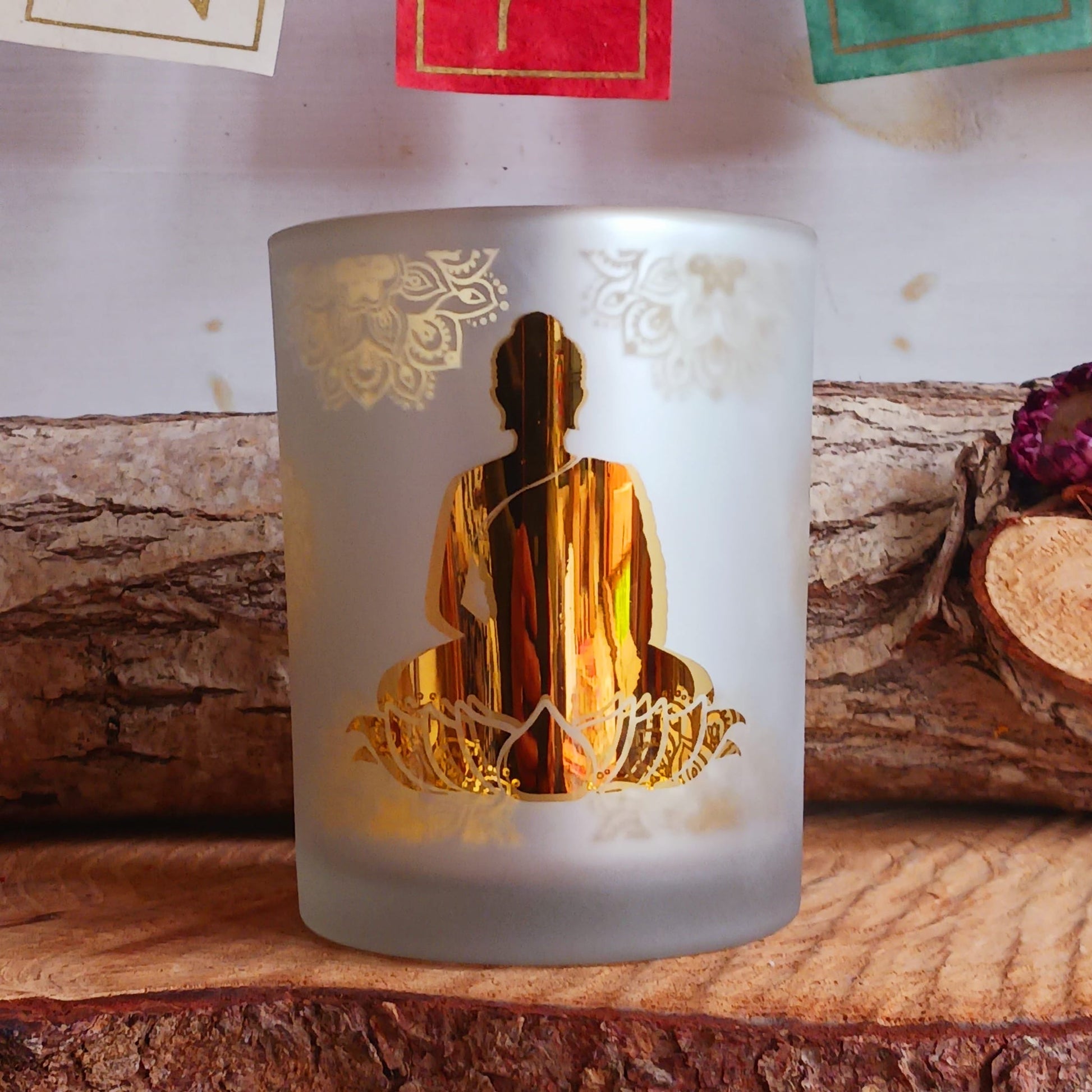 Frosted Buddha Candle | Tealight Holder