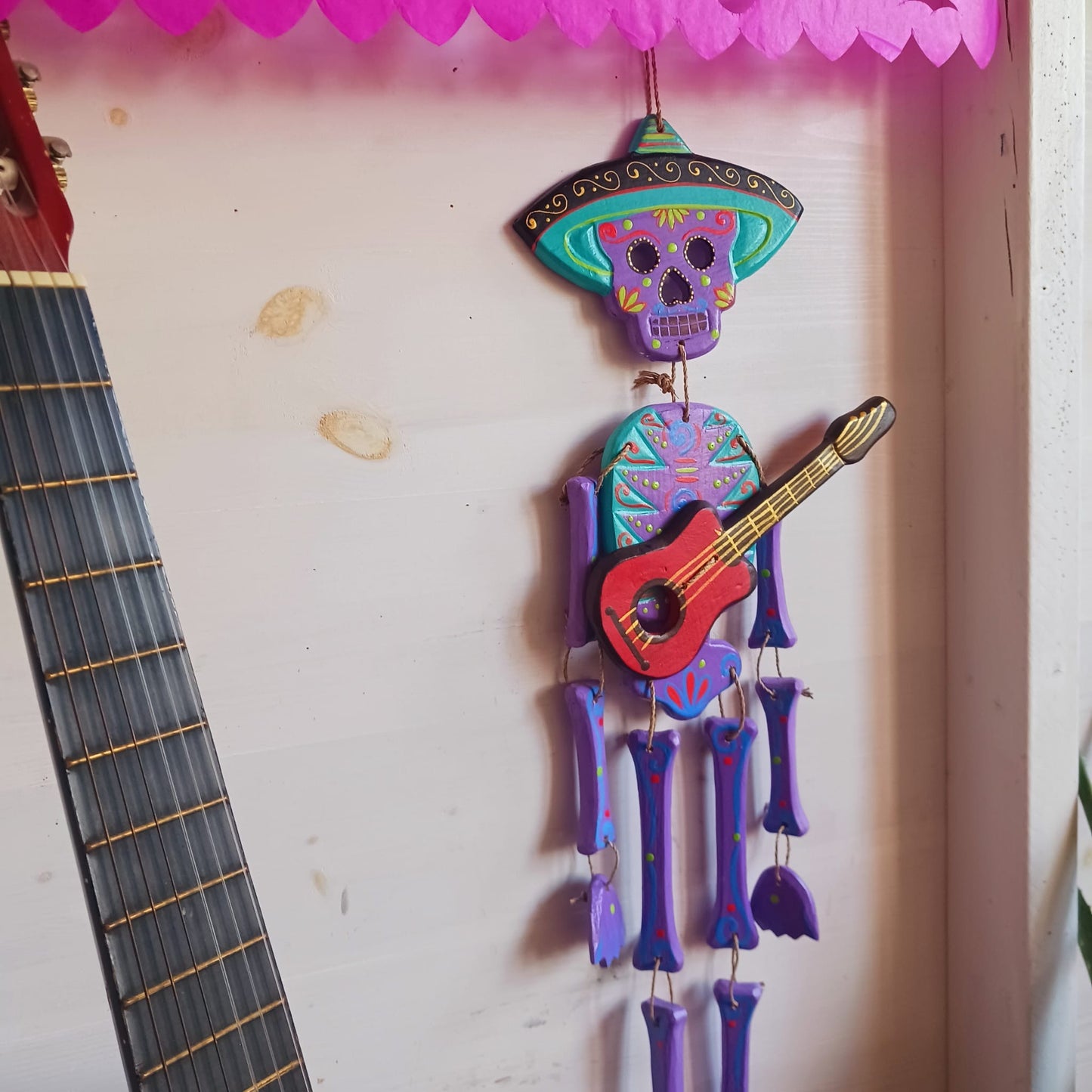 Mexican Candy Skull Mariachi | Wall Hanging