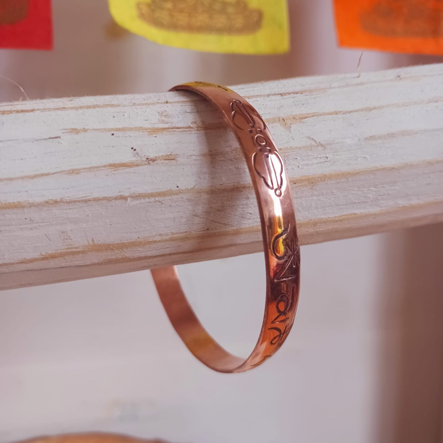 Tibetan Om Mani Holy Mantra Bracelet | Copper