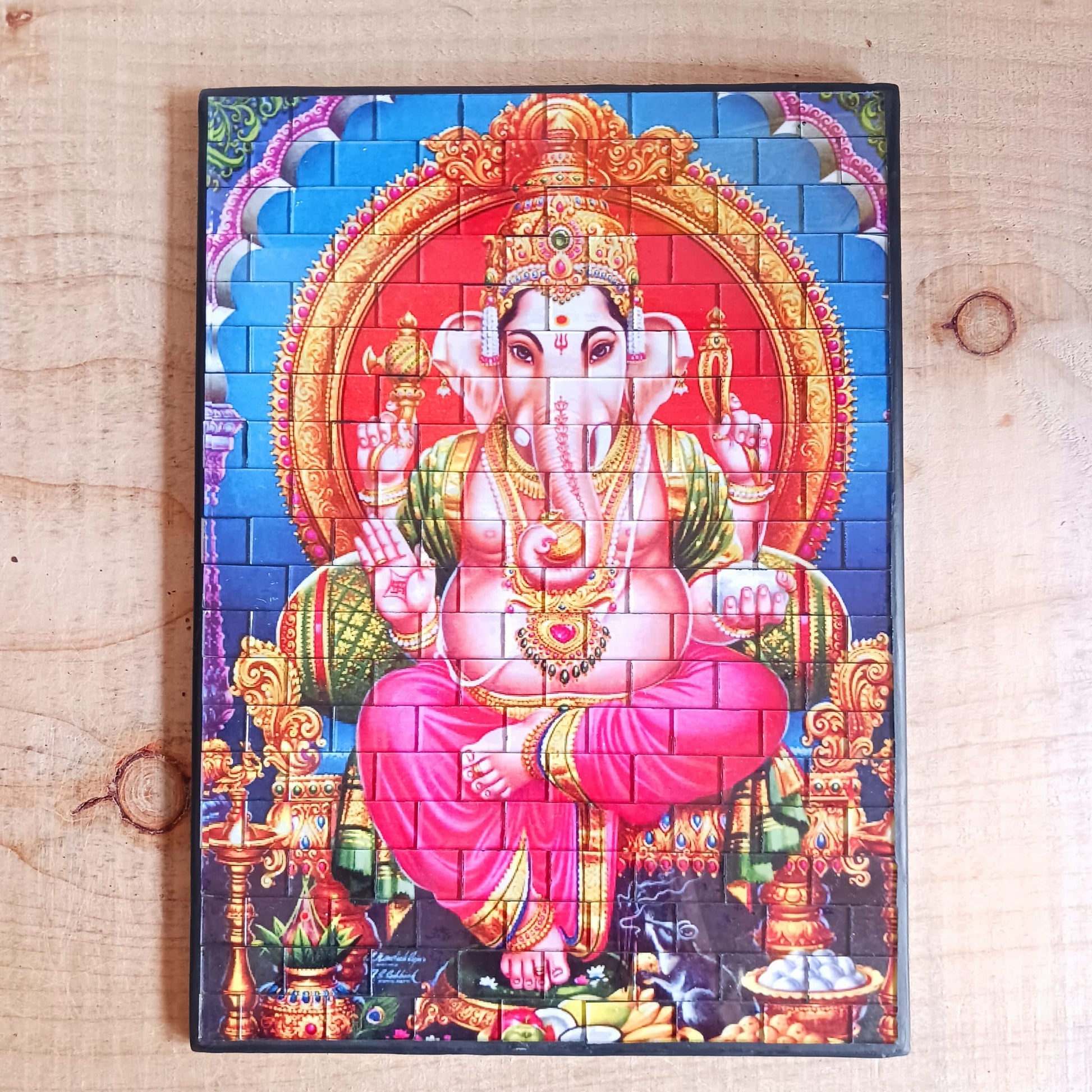 Mosaic Ganesh Wall Plaque