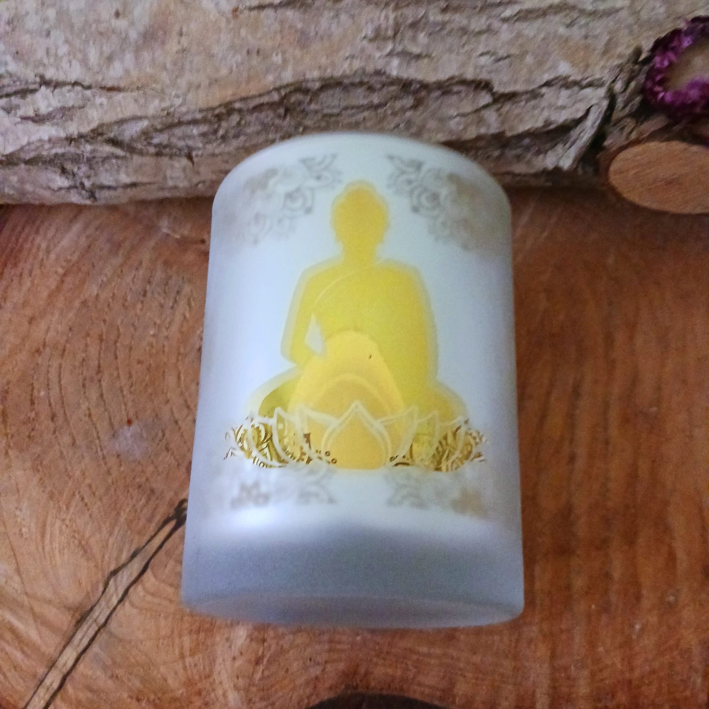 Frosted Buddha Candle | Tealight Holder