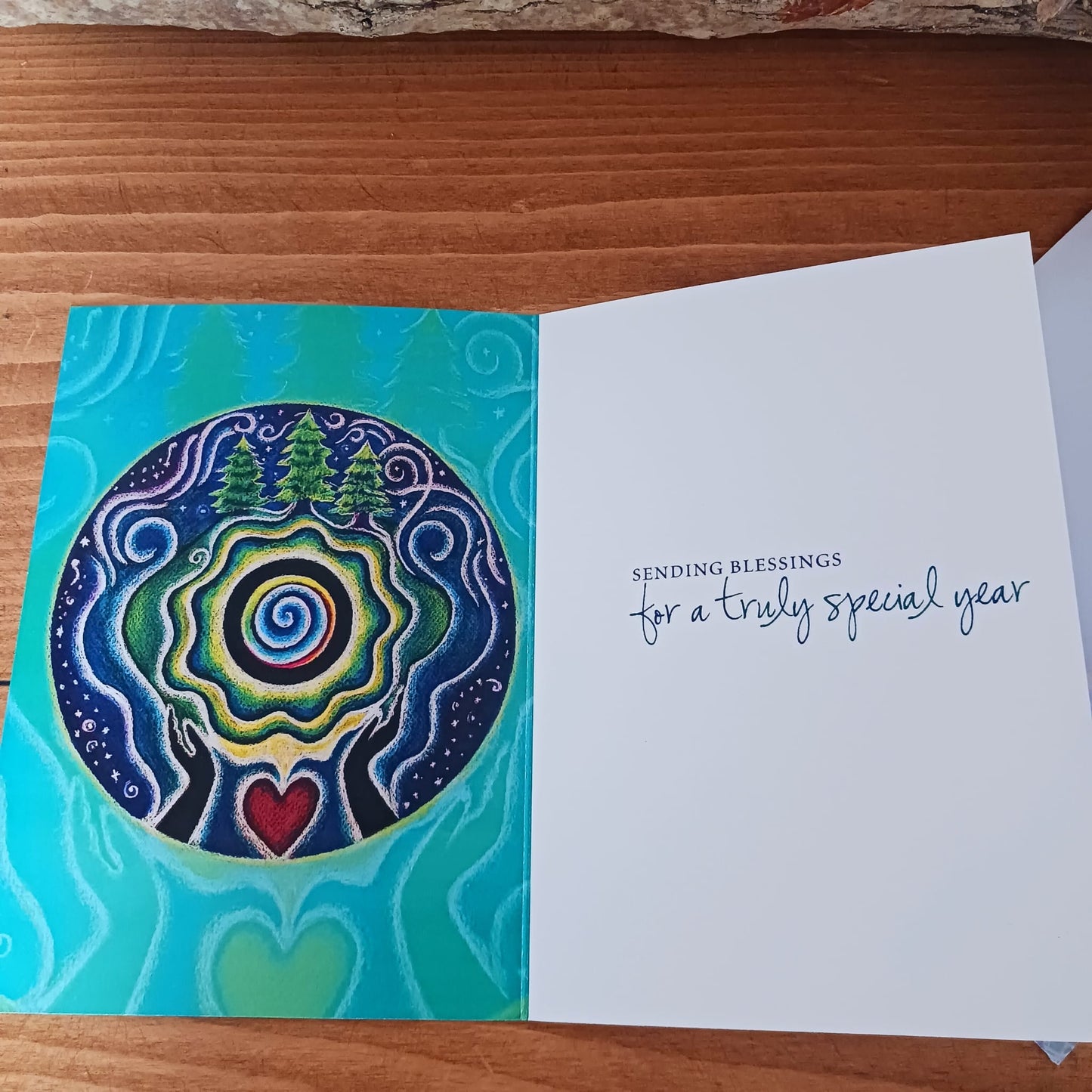 Holiday Mandala Blessing Greeting Card | Solstice