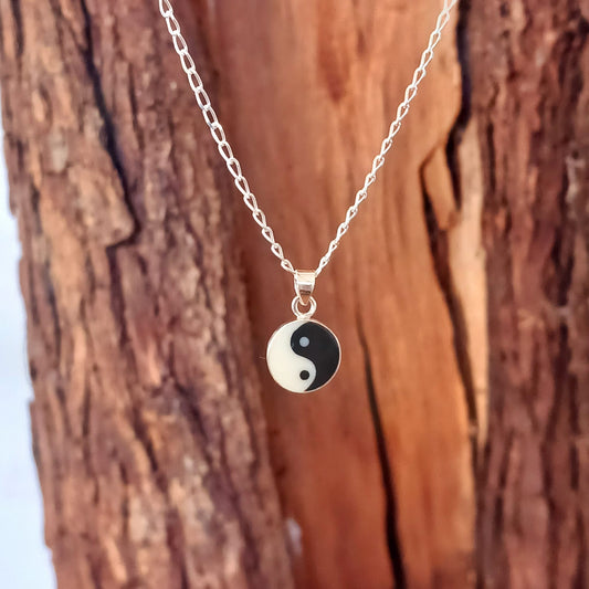 Yin Yang Pendant Necklace | 925 Solid Silver chain