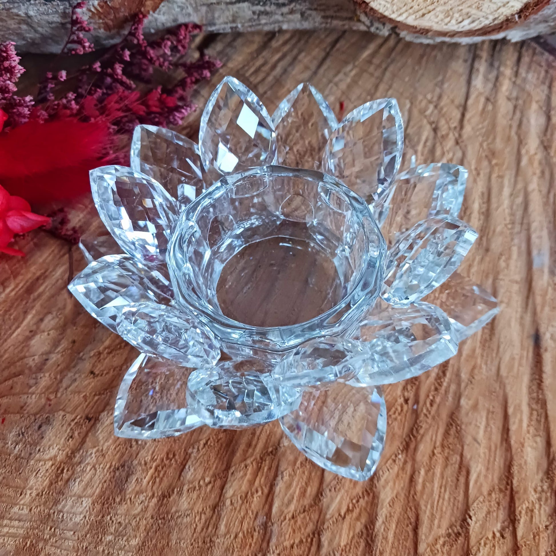 Lotus Candle Holder | Crystal