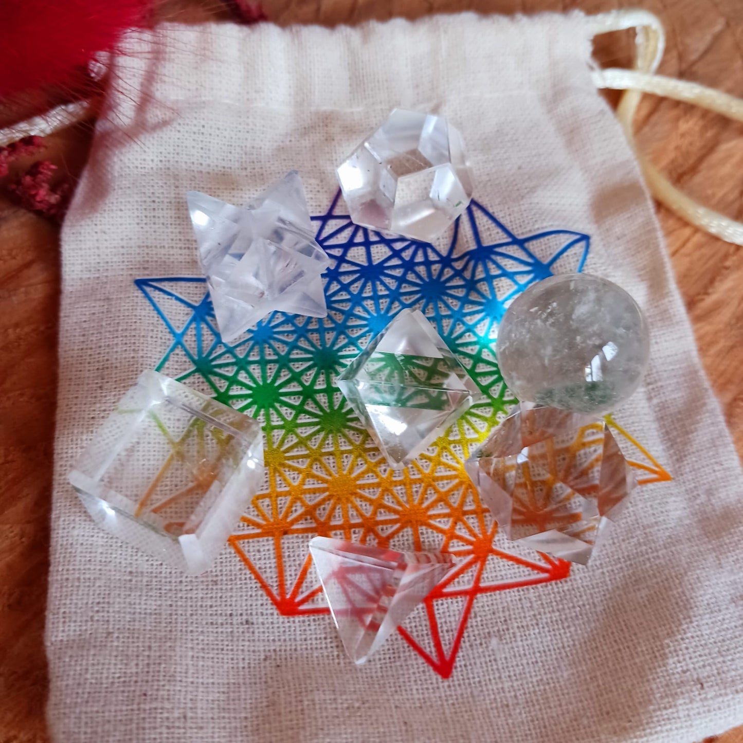 Rock Crystal Sacred Geometry | 7-piece Crystal Set