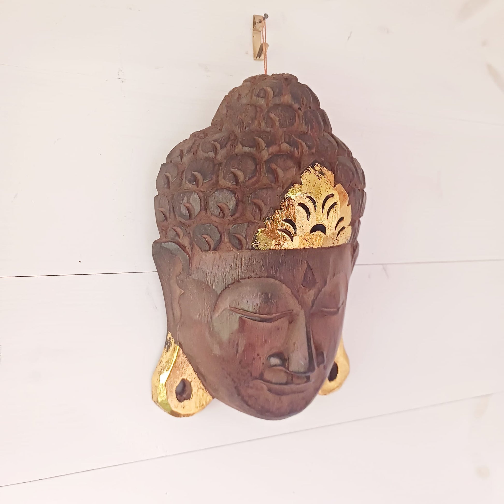 Hand carved Wooden Buddha Mask | Small