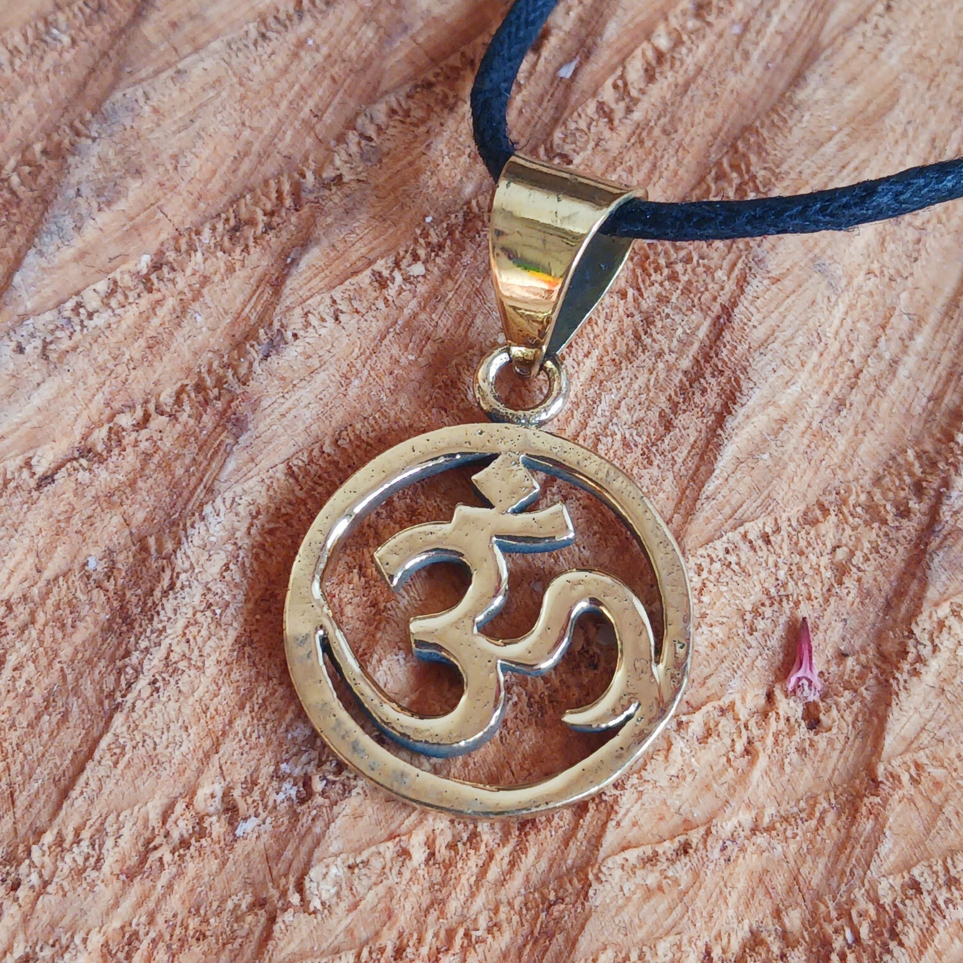 Om Brass Pendant | Gold Colour