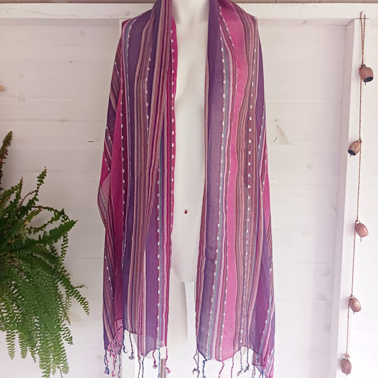 Indian Boho Scarves | Purple