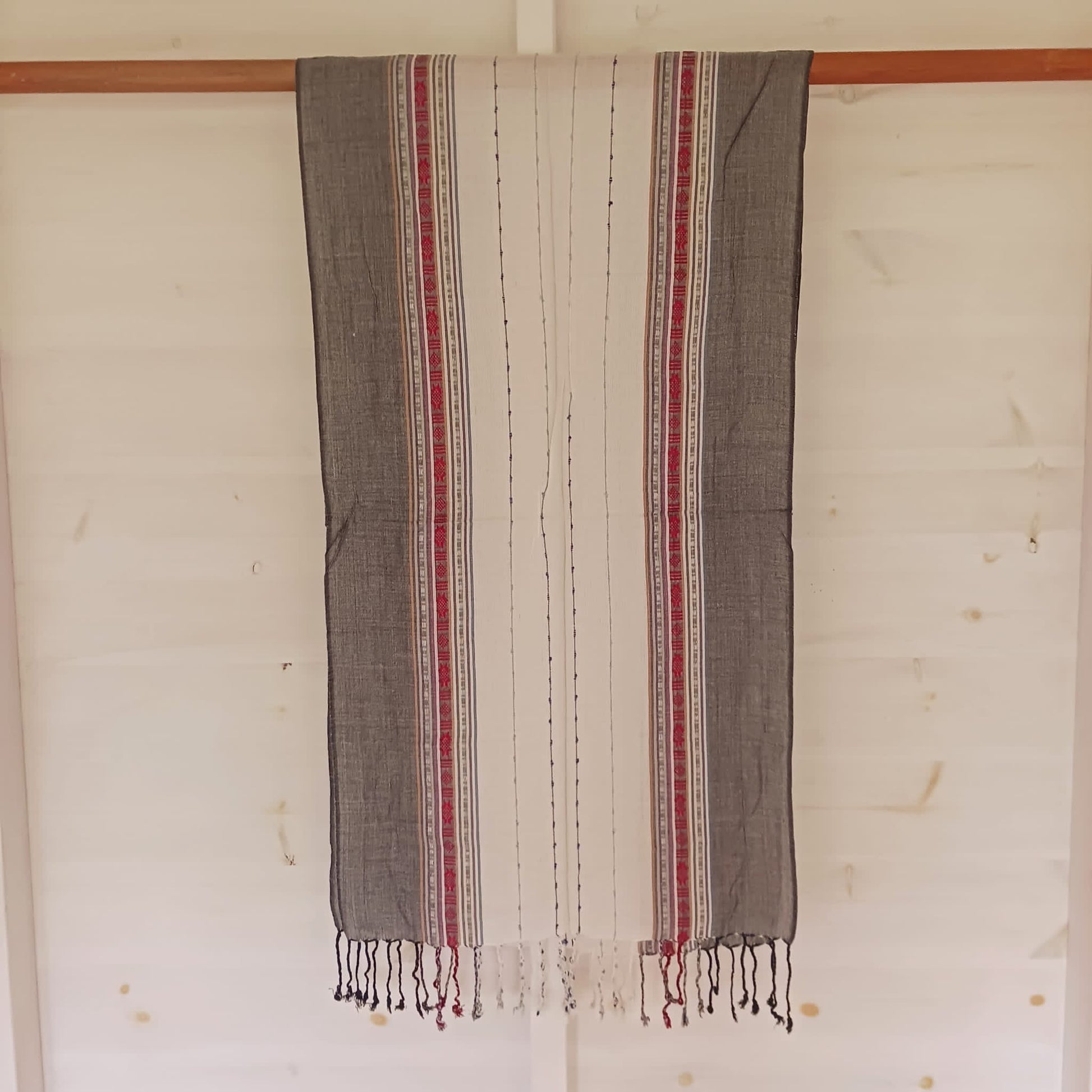 Indian Varanasi Scarves | white