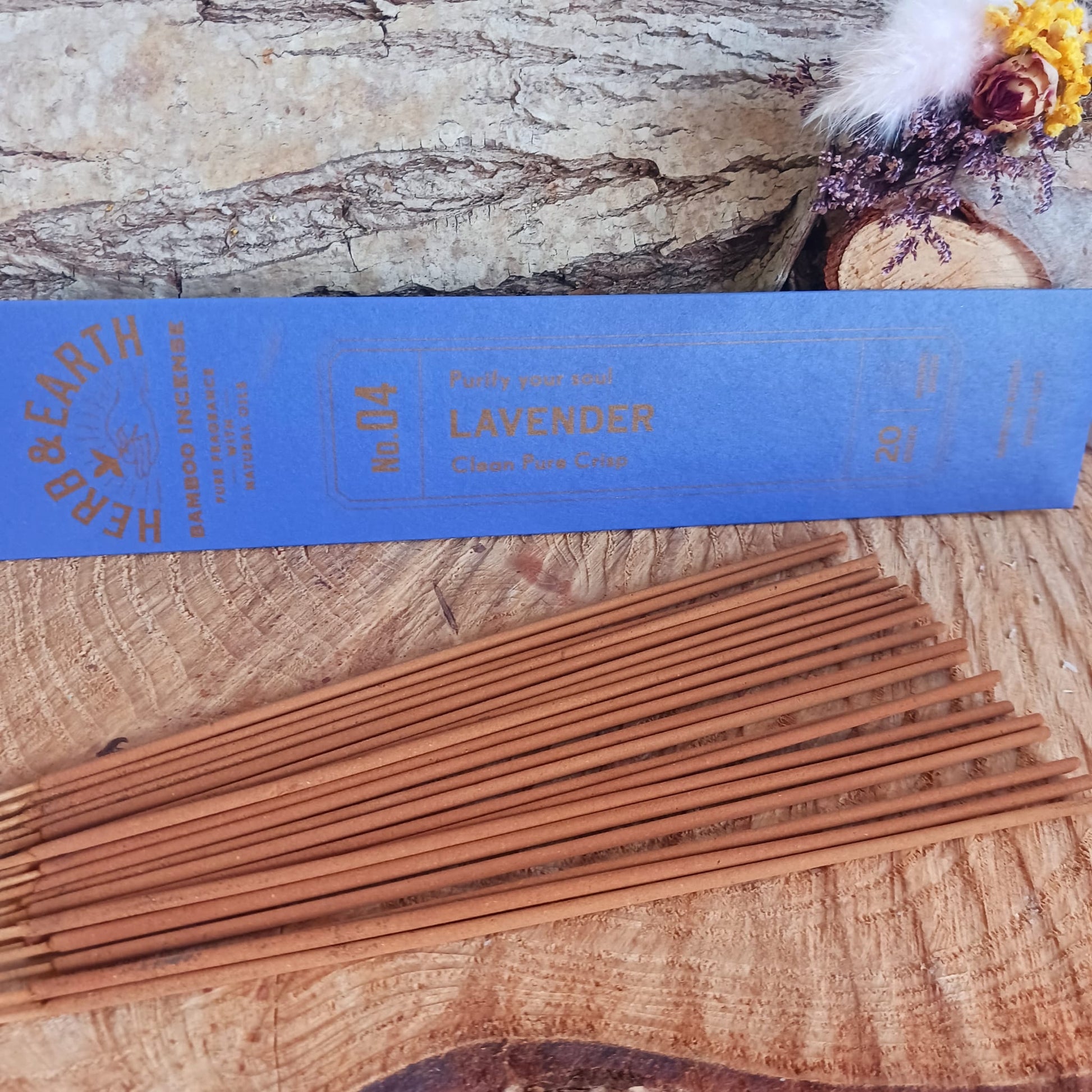 Herb & Earth Bamboo Incense Sticks | Lavender