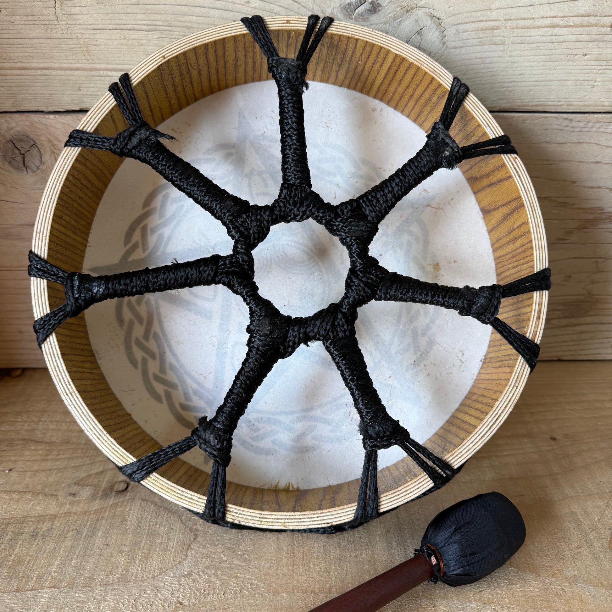 Medium Pentacle Shamanic Drum – Sacred Pagan Ritual & Meditation Drum