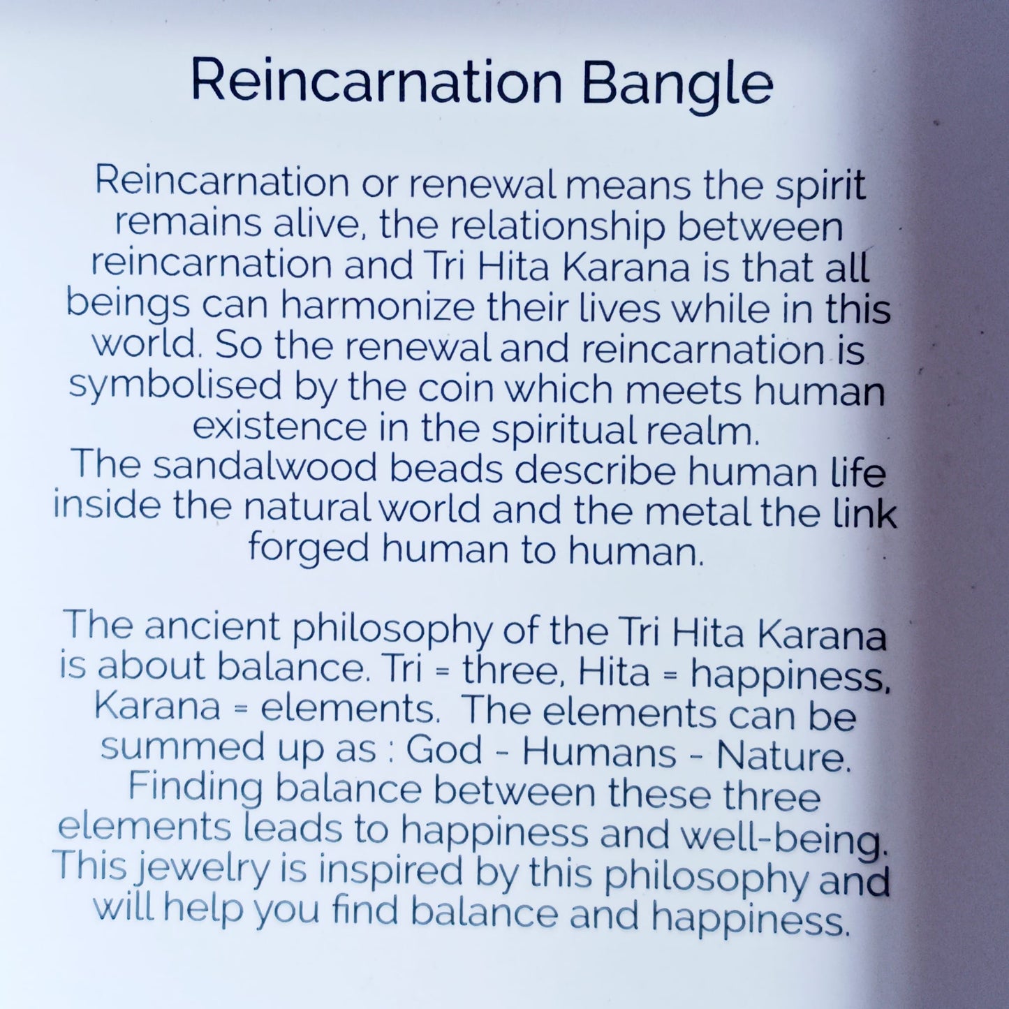 Tri Kita Karana Bracelet | Reincarnation