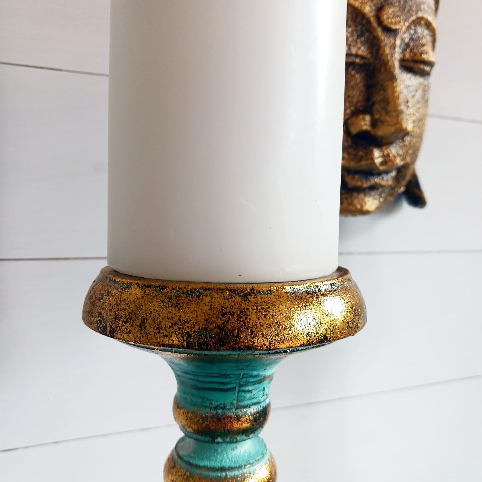 Vintage Candle Holders | Turquoise