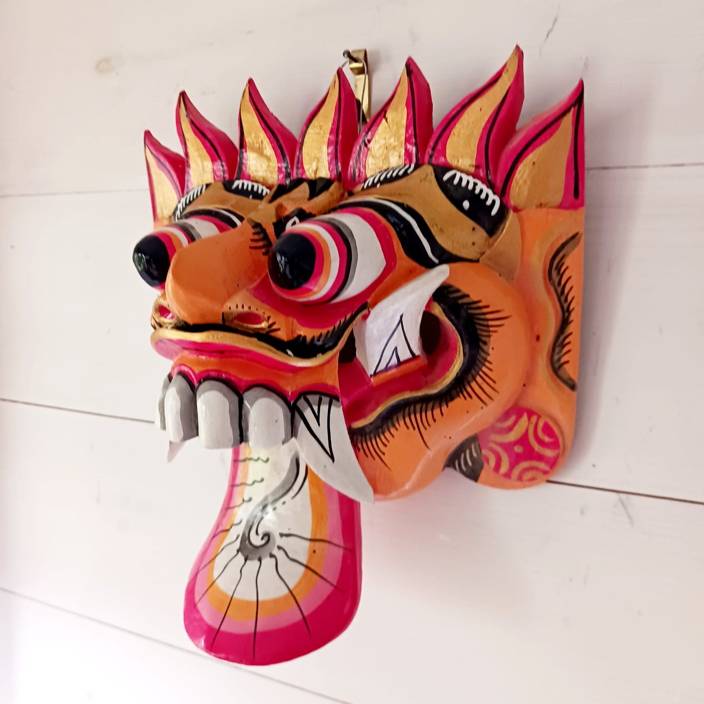 Handcarved Balinese Rangda Barong Dance Mask