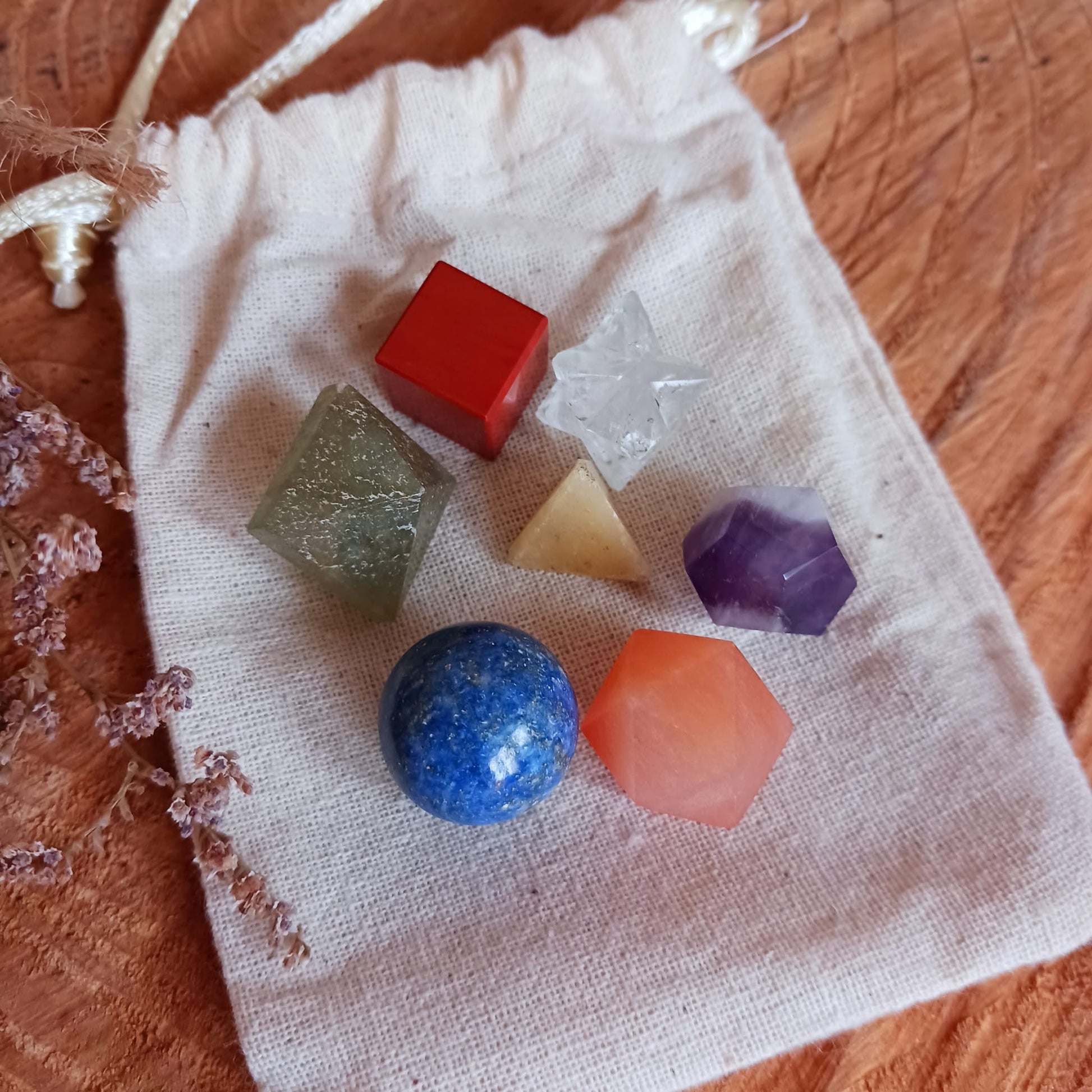 Chakra Sacred Geometry | 7-piece Crystal Set