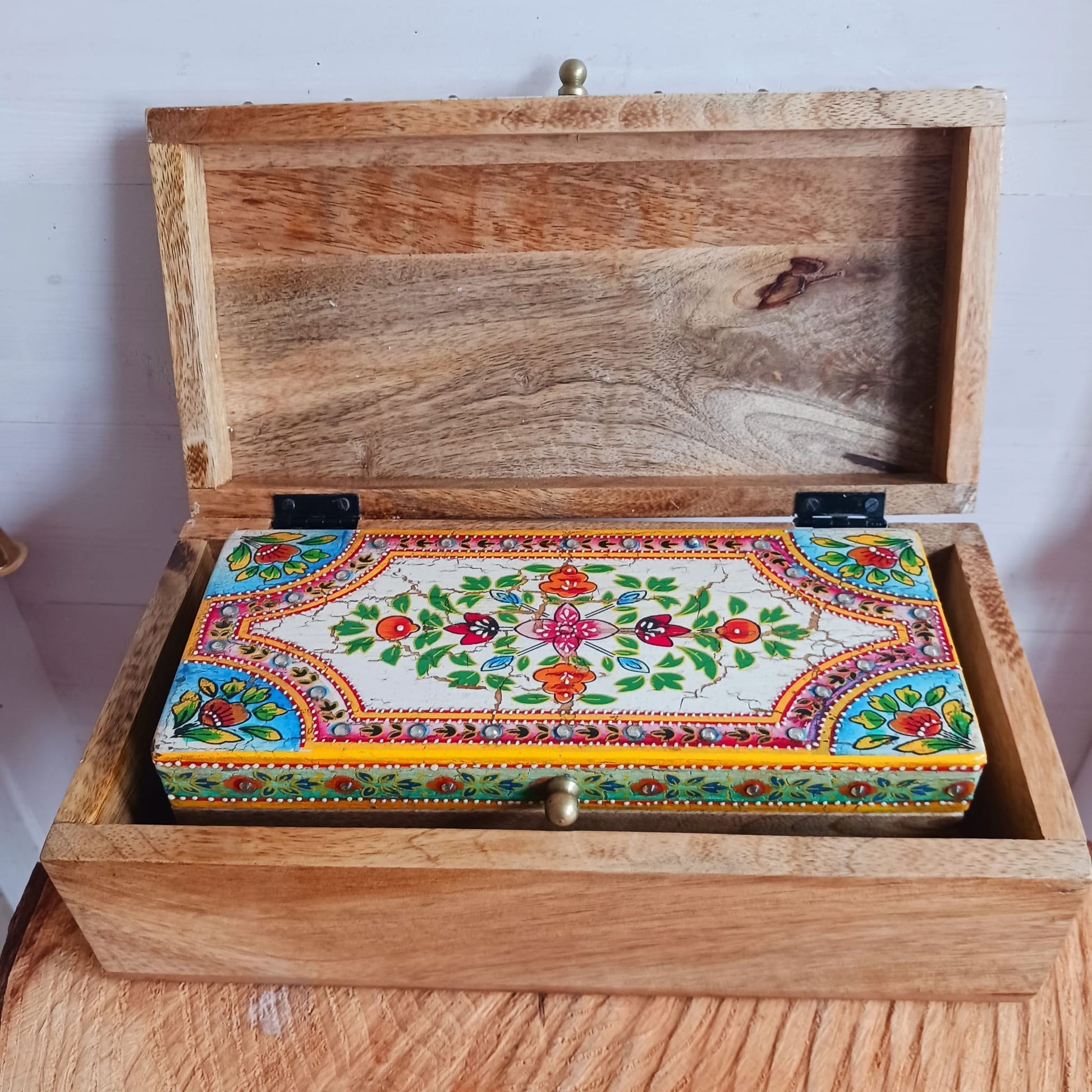 Zaha Hand Painted Indian Jewellery | Trinket boxes | Set Of 2