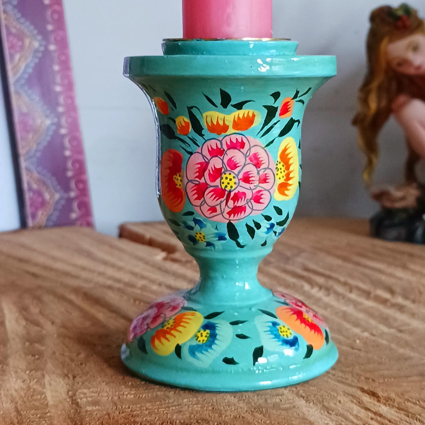 Hand Painted Kashmiri Candle Holders