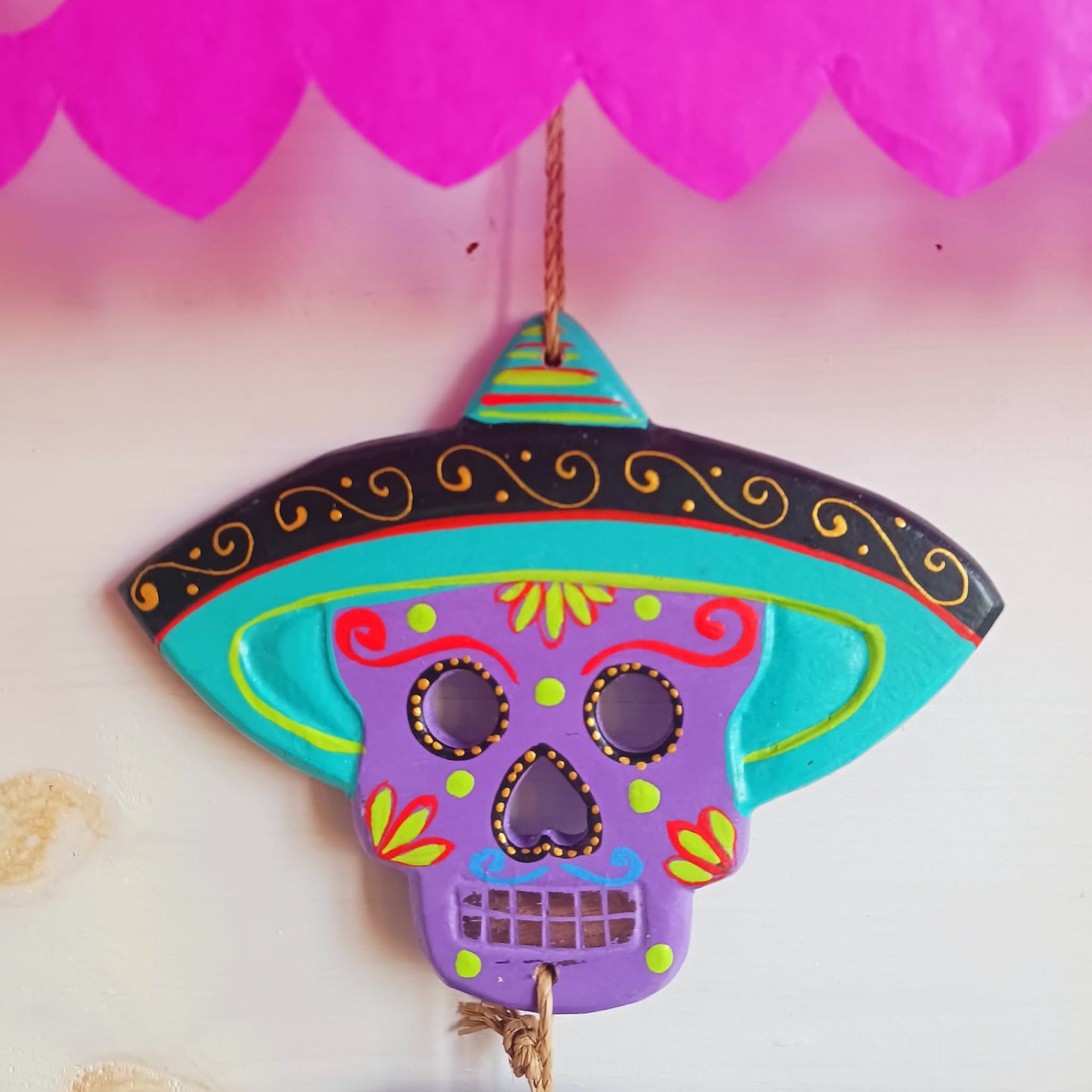 Mexican Candy Skull Mariachi | Wall Hanging