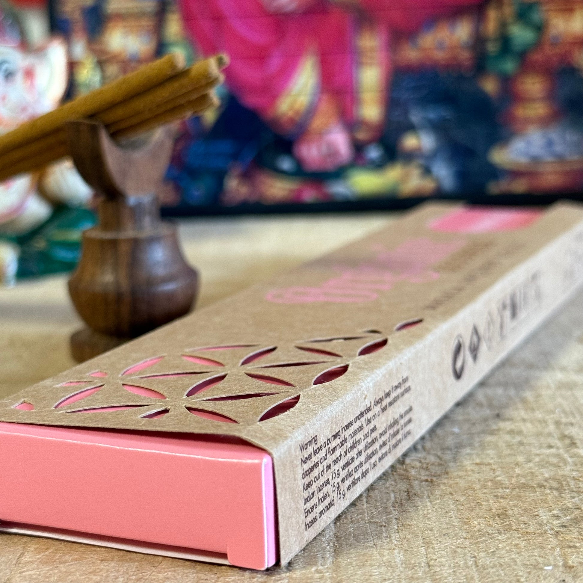 Discover the calming essence of Organic Goodness Song of India Frankincense Incense, crafted with love and tradition in India. This exquisite incense combines 96% organic ingredients, including natural wood powder and herbal essential oil extracts, hand-rolled to perfection. The warm, resinous aroma of frankincense brings a sacred, earthy scent with subtle hints of citrus and pine, creating a deeply enriching and meditative atmosphere.

Perfect for meditation, relaxation, or simply elevating your space, thi