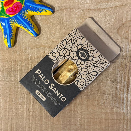 Green Tree Palo Santo Holy Wood Sticks – Sacred Smudging & Energy Cleansing (5 Sticks)