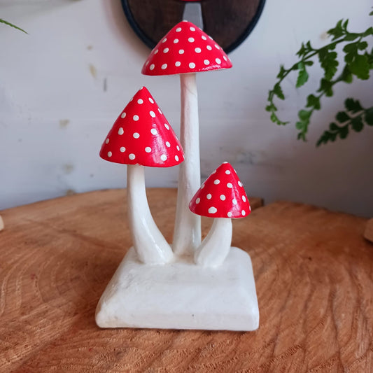 Cluster of Fly Agaric Mushrooms