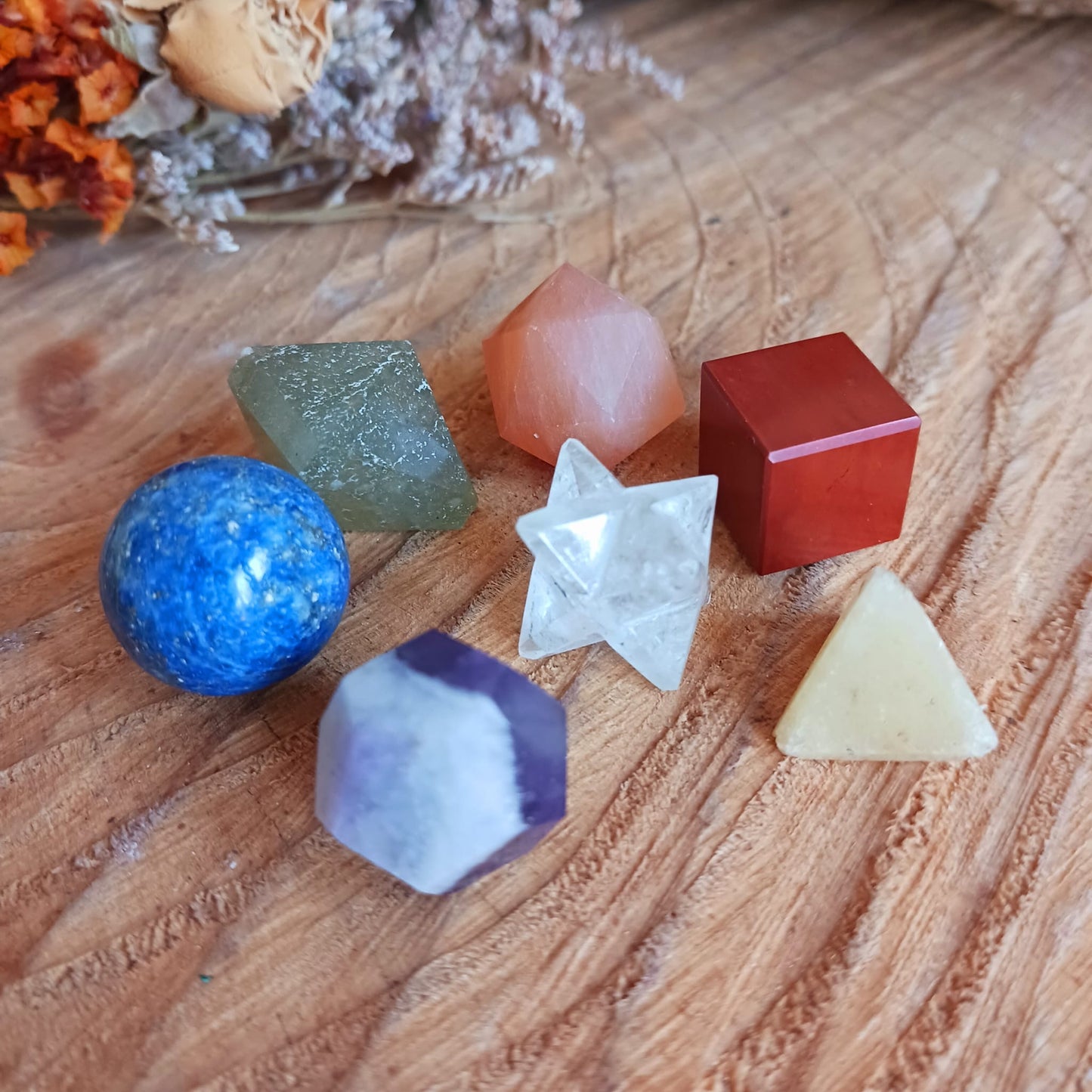 Chakra Sacred Geometry | 7-piece Crystal Set