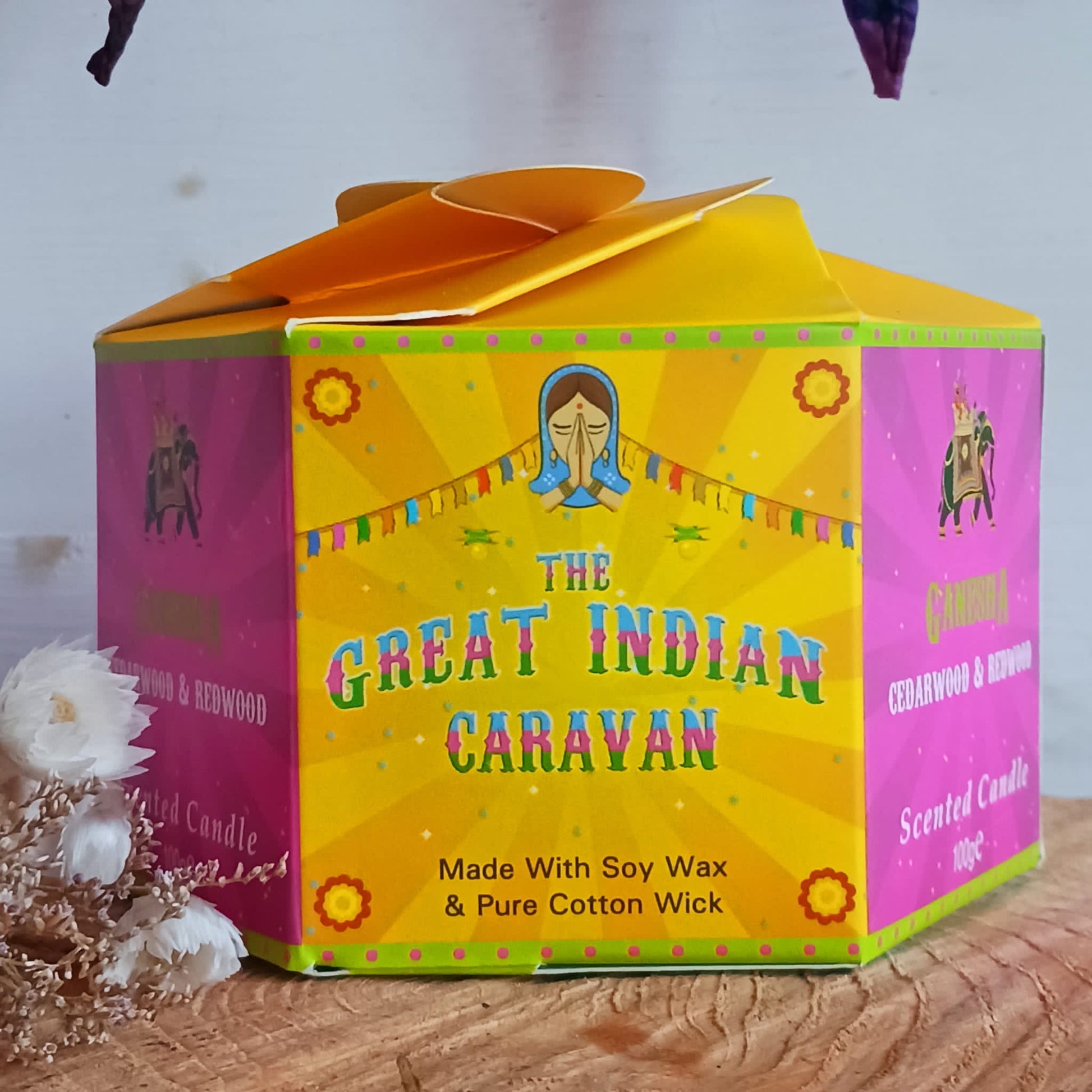 Great Indian Caravan Scented Candle Ganesha | Cedarwood and Redwood