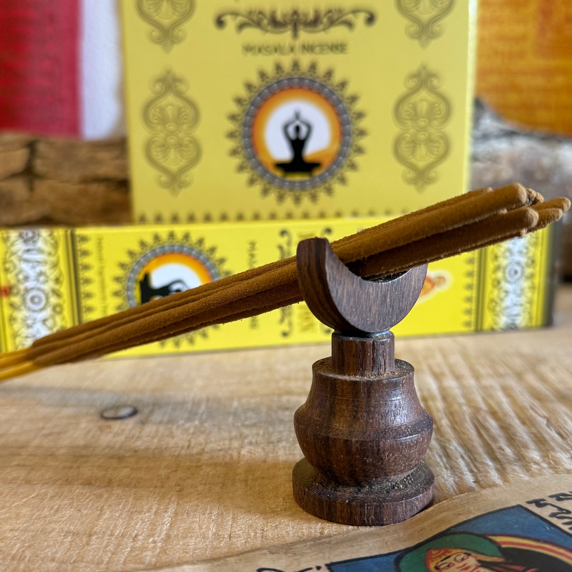 Discover inner peace and enhance your meditation and yoga practices with Ayurvedic masala incense Meditation. Made from premium resins, oils, herbs, petals, and honey, these all-natural incense sticks offer a pure and harmonious aroma. Each pack contains 15 sticks, and the carton includes 12 packs for a total of 180 sticks.