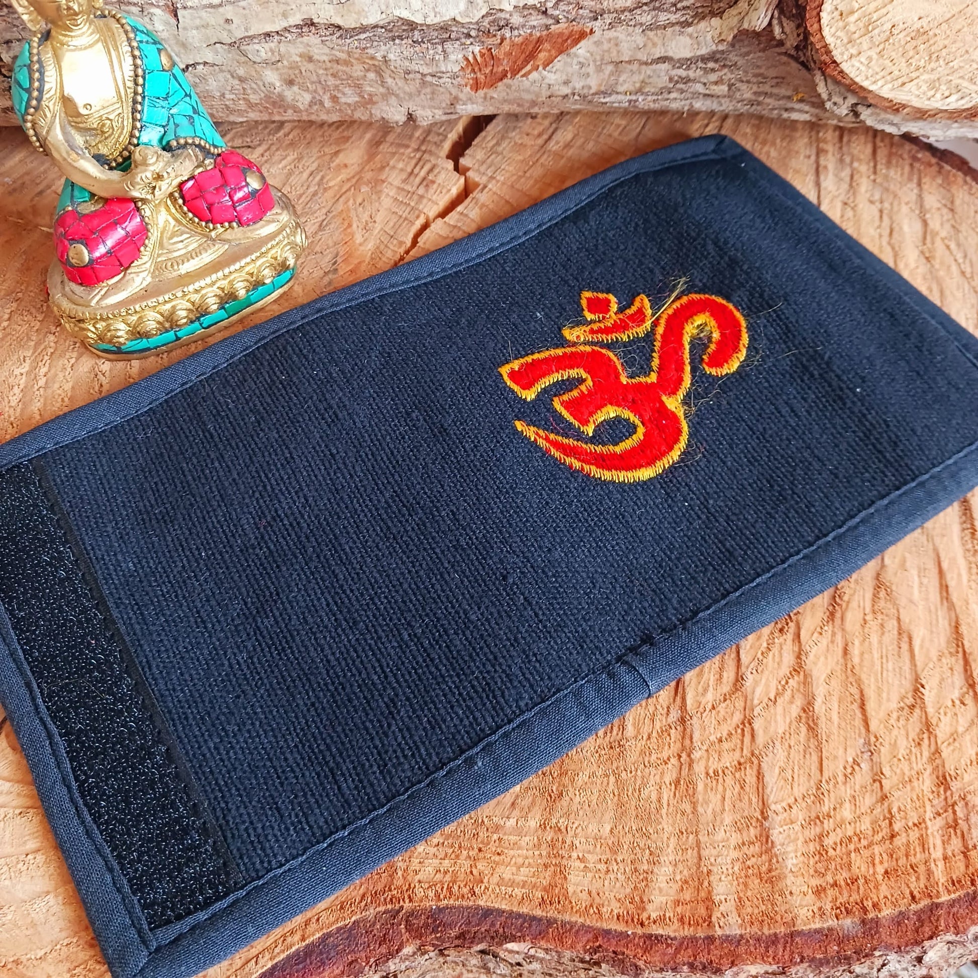 Embroidered Cotton Wallet | Om