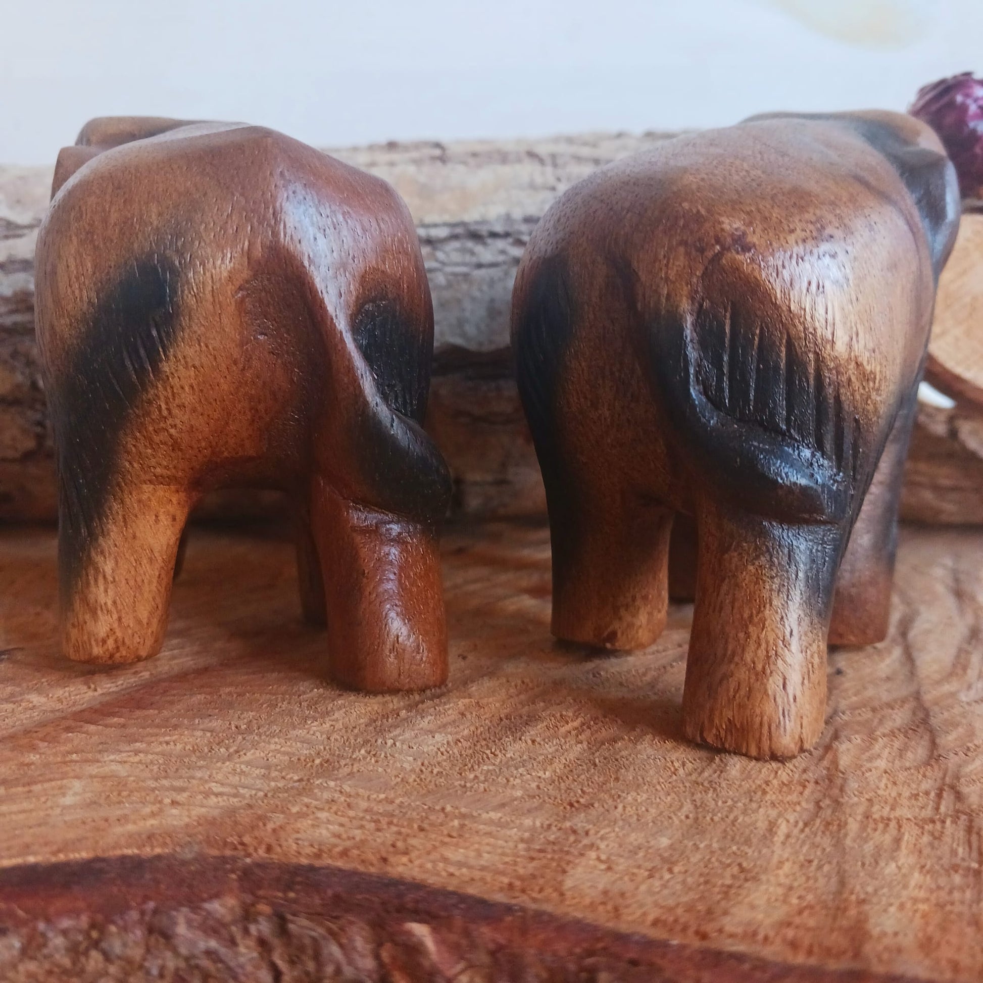 Hand carved wooden Elephant Ornament | Small