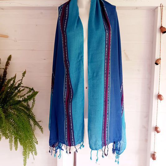 Indian Varanasi Scarves | Blue