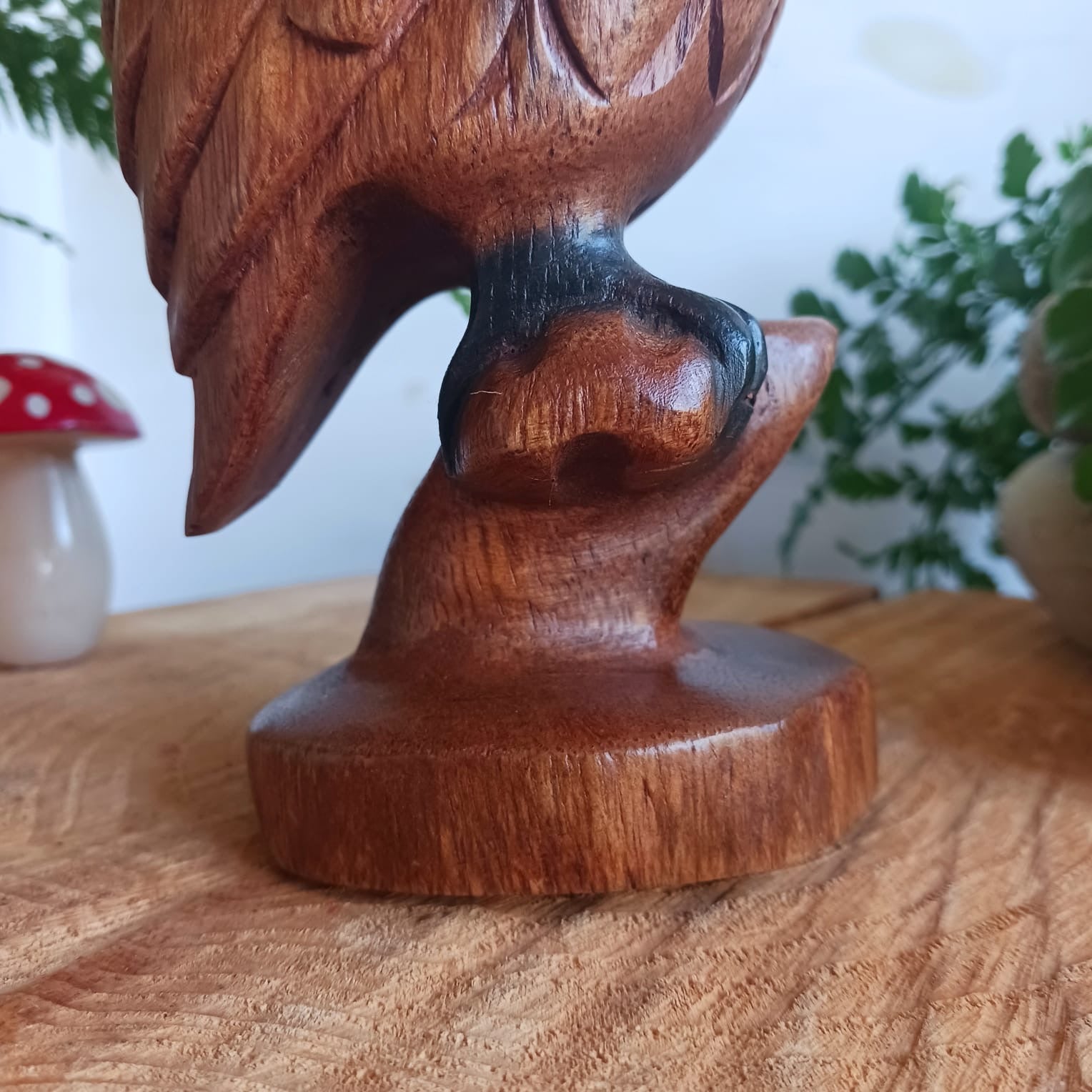 Wooden Hand Carved Owl