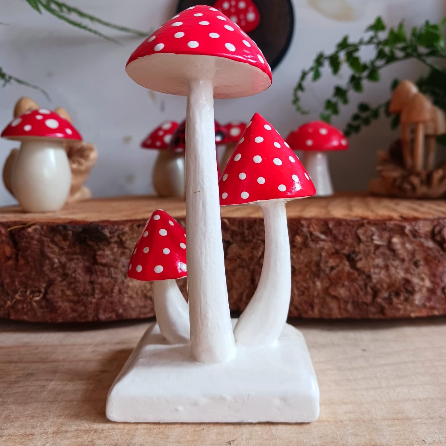 Cluster of Fly Agaric Mushrooms