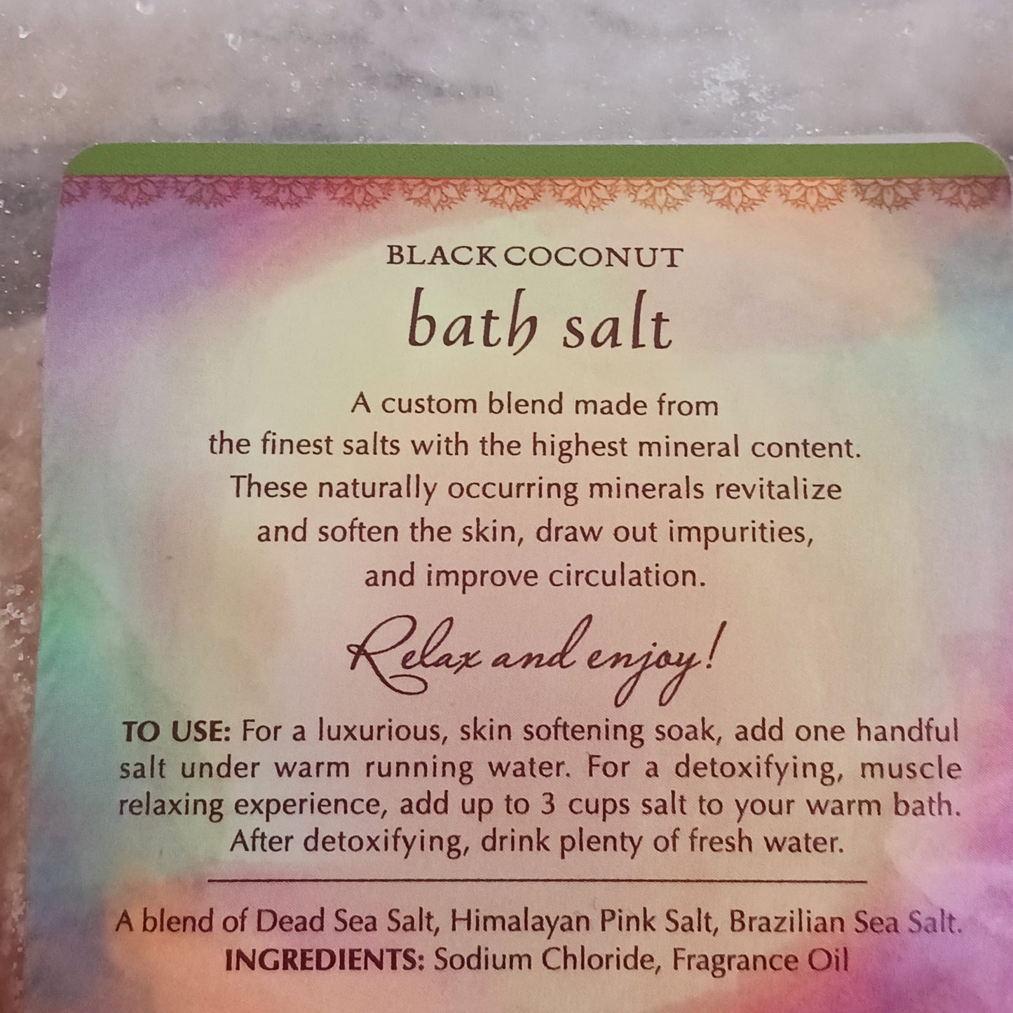 Kuumba Made Bath Salts - Black Coconut Sml 5oz