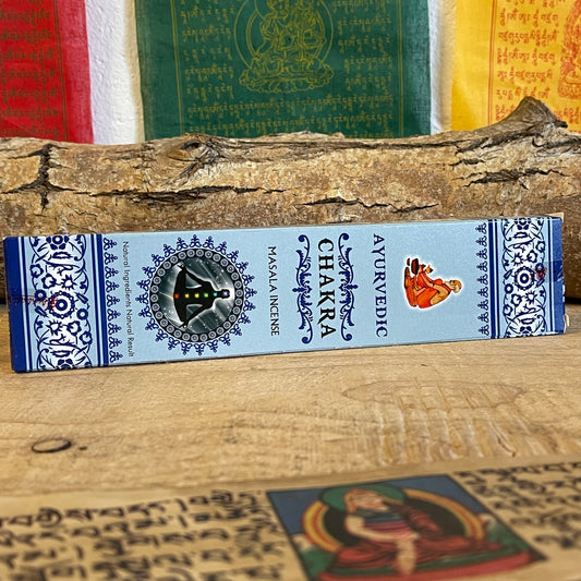 Ayurvedic Chakra Masala Incense Sticks offer a serene and authentic aromatic experience, crafted from pure essential oils and natural ingredients for a clean and uplifting scent every time. Each variety is a delicate blend of high-quality resins, oils, herbs, petals, and honey, providing beautiful fragrances ideal for meditation, yoga, and spiritual cleansing. These incense sticks are designed to promote a harmonious mood and enhance overall well-being, making them a perfect addition to any calming or sacre