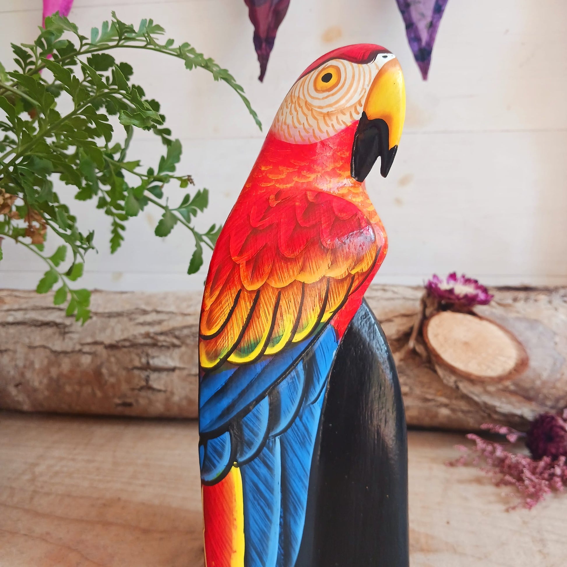 Handmade Parrot Woodcarving