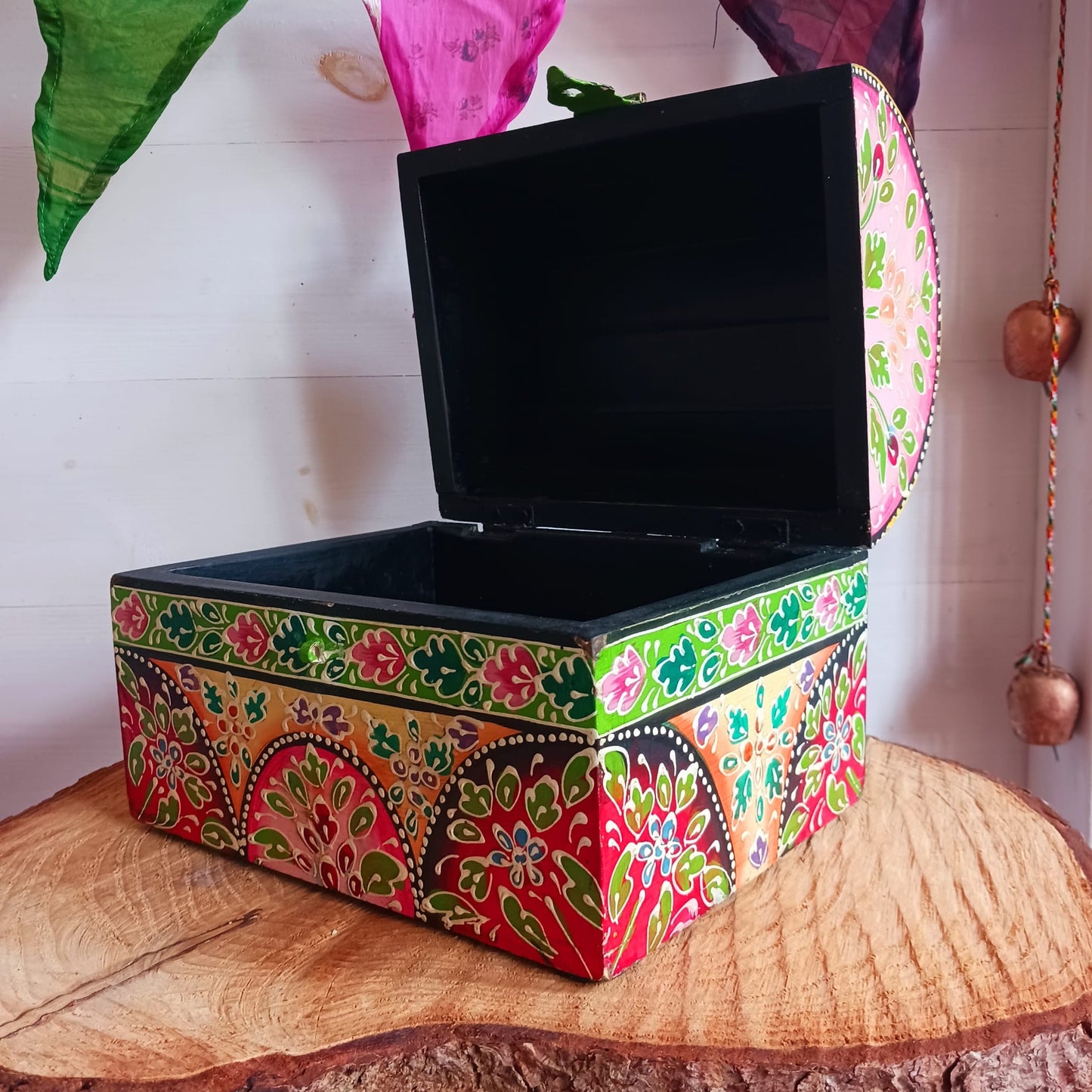 Hand painted Domed Jewellery Box | Trinket Box