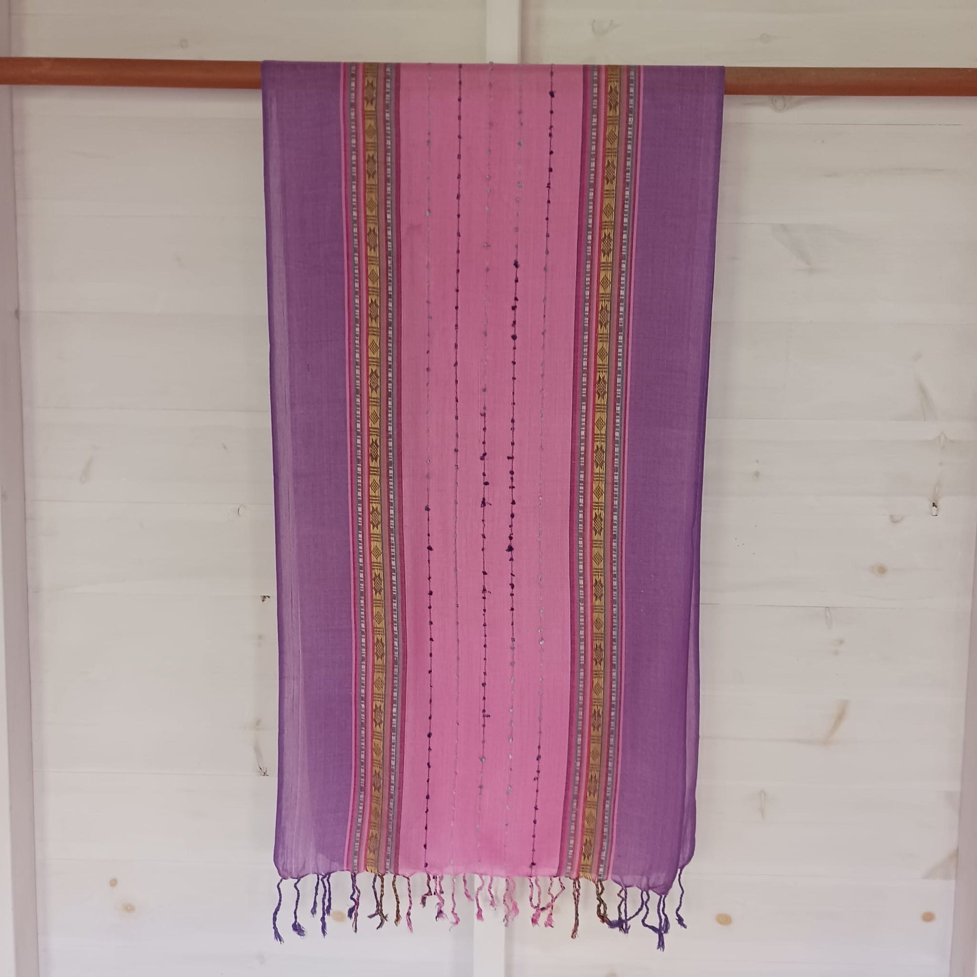 Indian Varanasi Scarves | Pink and Purple#2