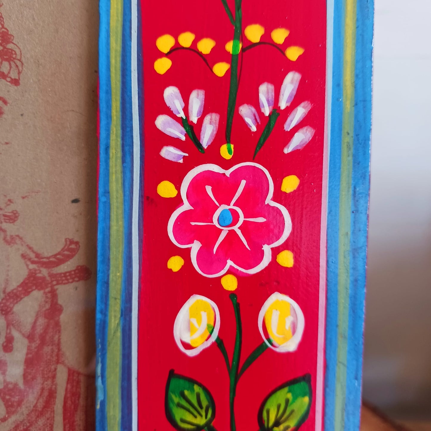 These lovely handmade wooden photo frames are made from sustainable mango wood and hand painted with floral designs. Each is decorated with vibrant flower designs in a beautiful tapestry of colour. This is impressive Indian artistry, ideal for displaying your favorite prints. Each is unique and perfect for gifting.