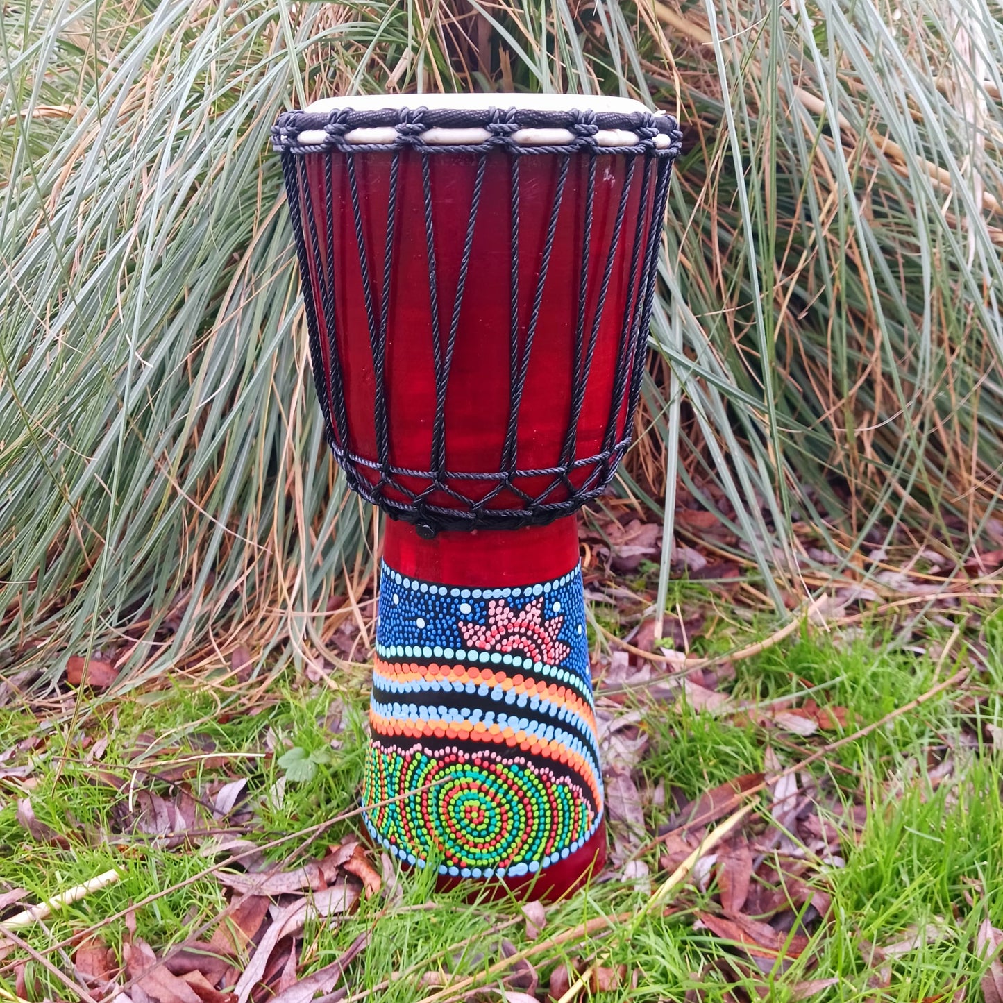 Painted Djembe Drum | 40cm